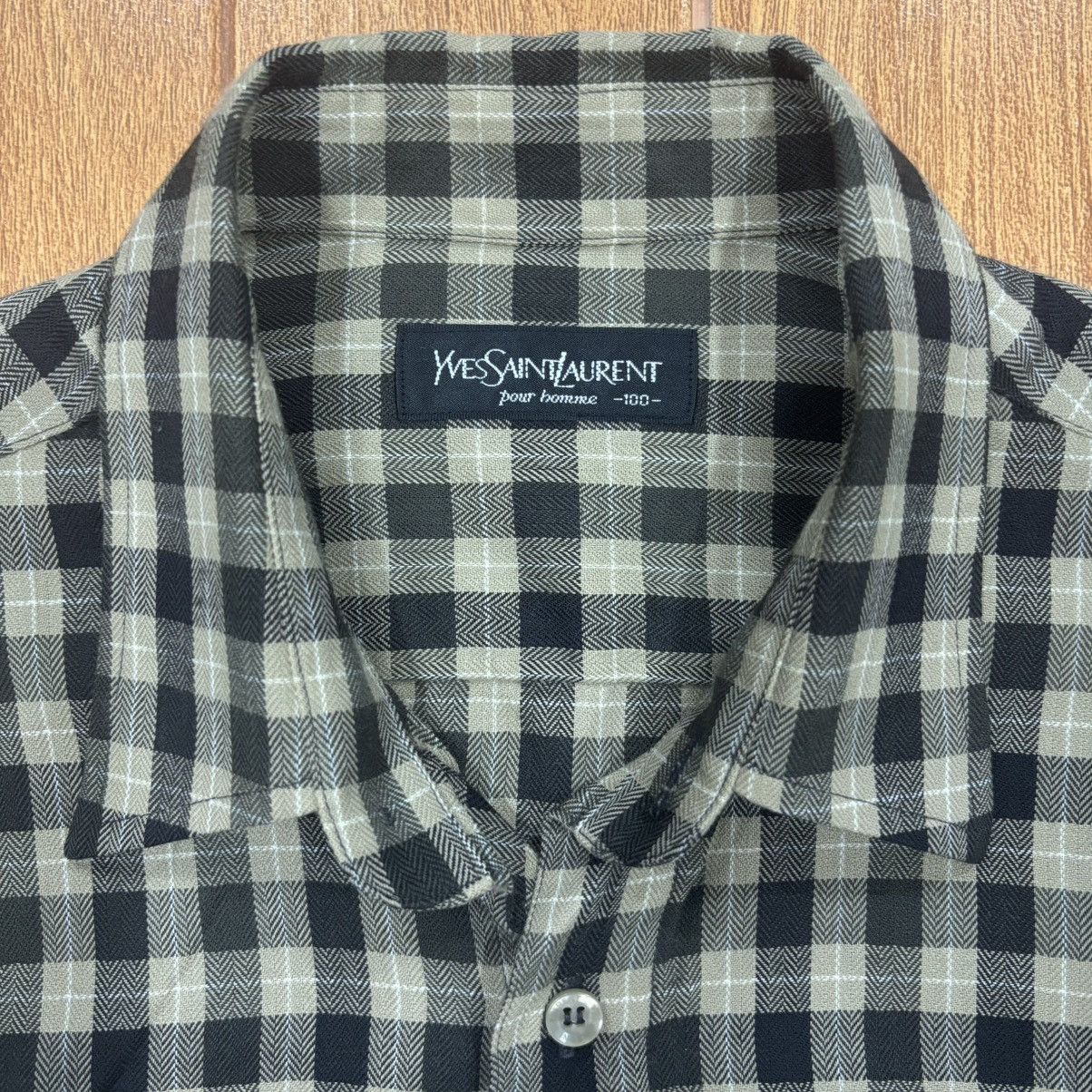 Yves Saint Laurent Vintage Yves Saint Laurent Plaid Shirt Size US M / EU 48-50 / 2 - 4 Thumbnail