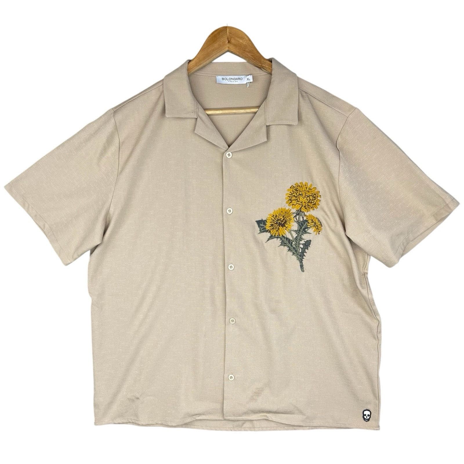 Bolongaro Trevor Bolongaro Trevor Dandelion Applique Shirt Oatmeal Skull Size US XL / EU 56 / 4 - 9 Thumbnail