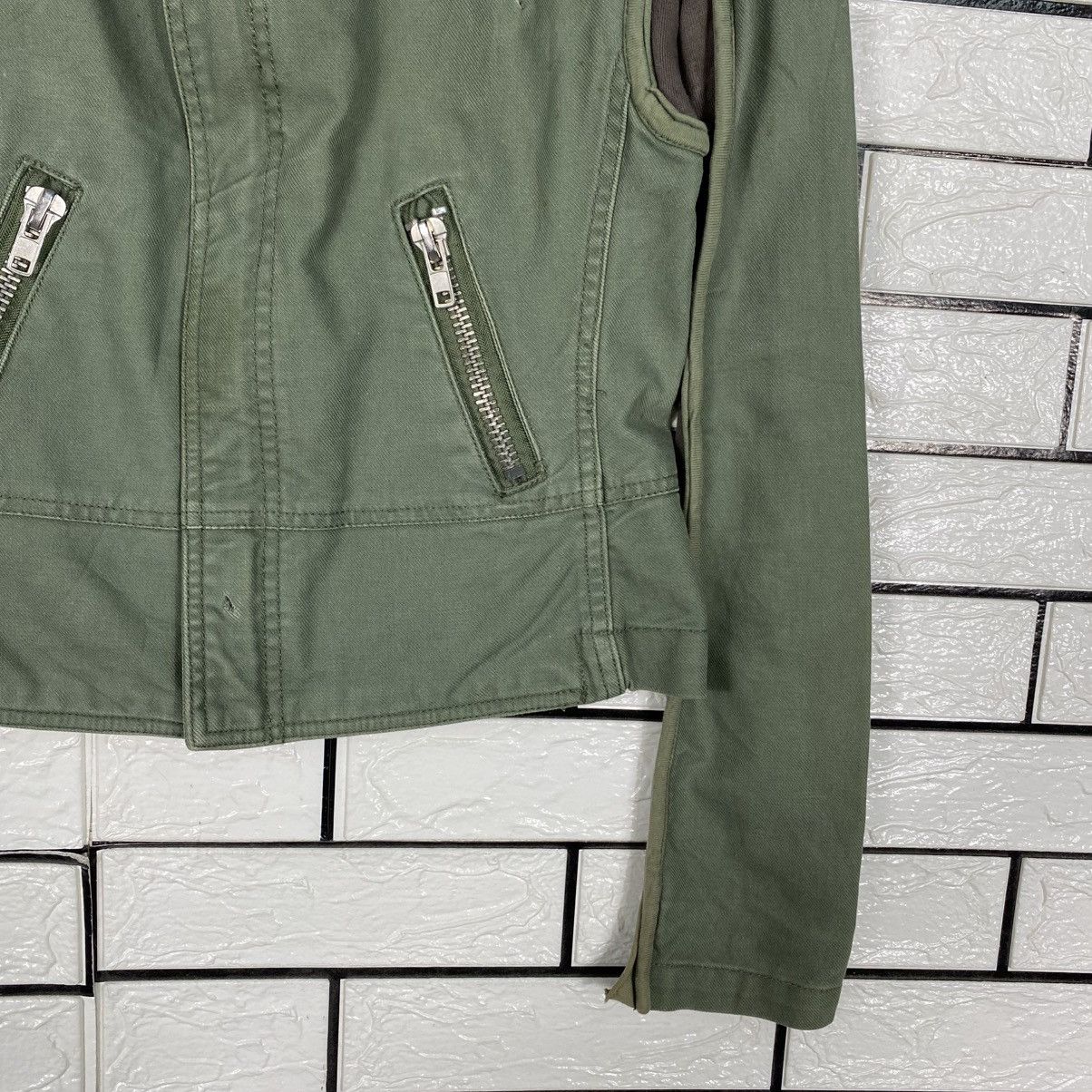 Japanese Brand 📌Vintage Cropped Biker Jacket Parachute Military Style Size M / US 6-8 / IT 42-44 - 6 Thumbnail