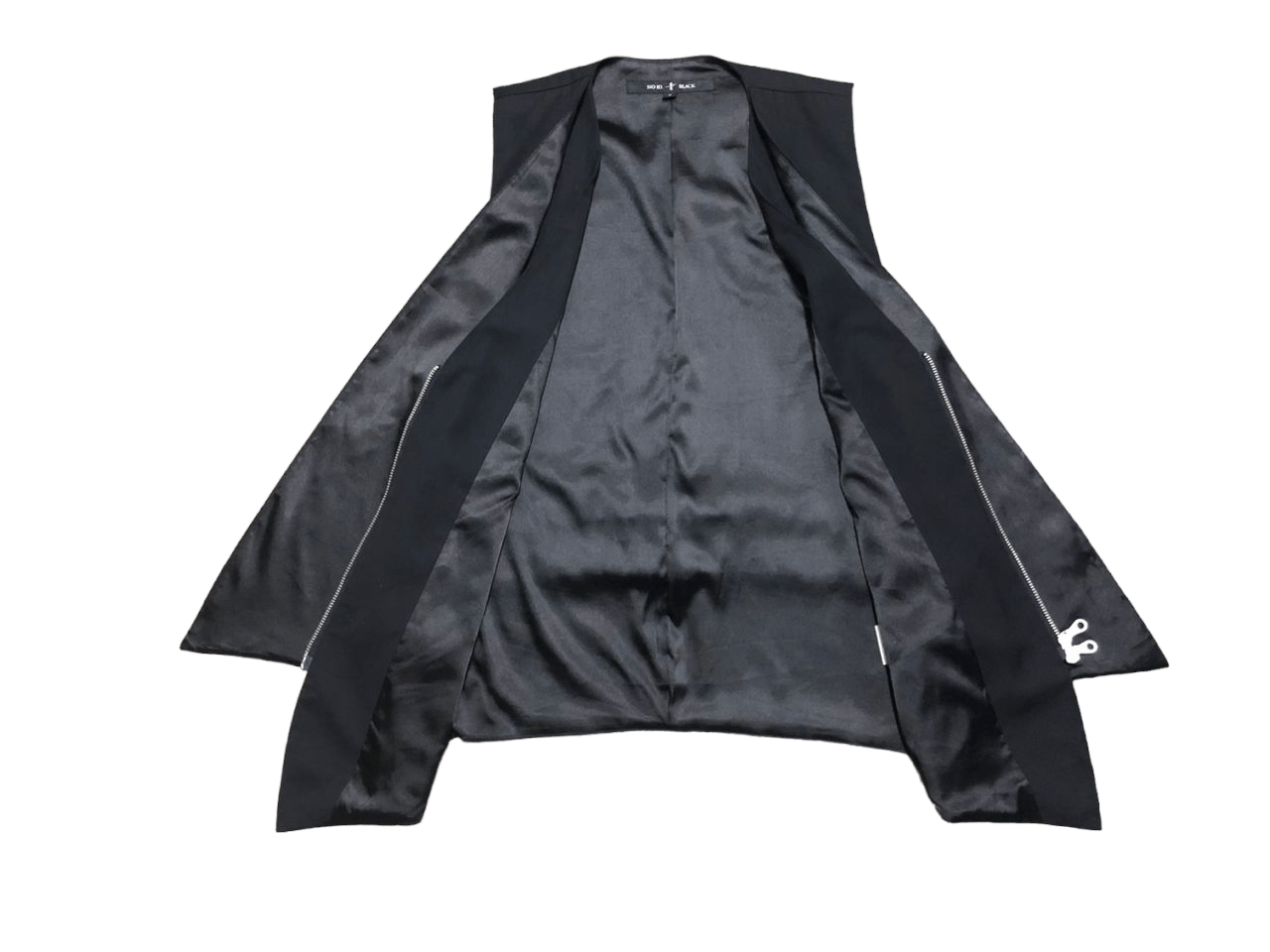 If Six Was Nine No Id Double Layer Black Vest Zipper Jacket Seditionaries Size US M / EU 48-50 / 2 - 4 Thumbnail