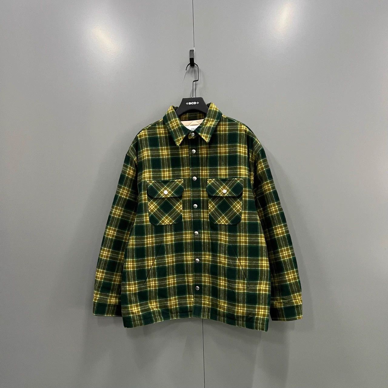 Celine Celine Tartan Pocket Colorblocked LS Shirt Size US L / EU 52-54 / 3 - 1 Thumbnail