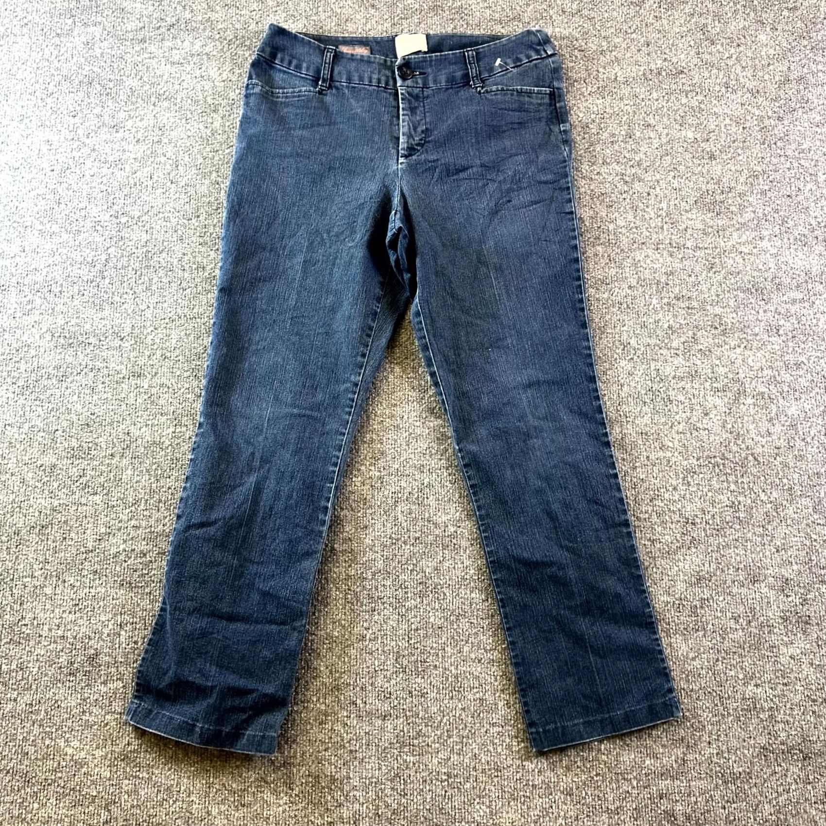 Vintage St. John's Bay Straight Jeans Women's 8P Cotton Denim Workwear Faded Stretch Size 30" / US 8 / IT 44 - 2 Thumbnail