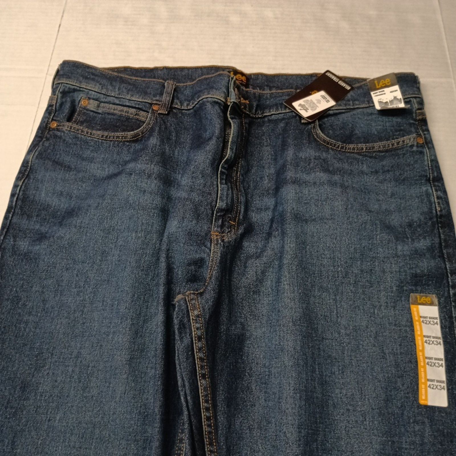 Lee Lee Straight Leg Jeans Men's 42x34 Night Shade Relaxed Blue Size US 42 / EU 58 - 5 Thumbnail