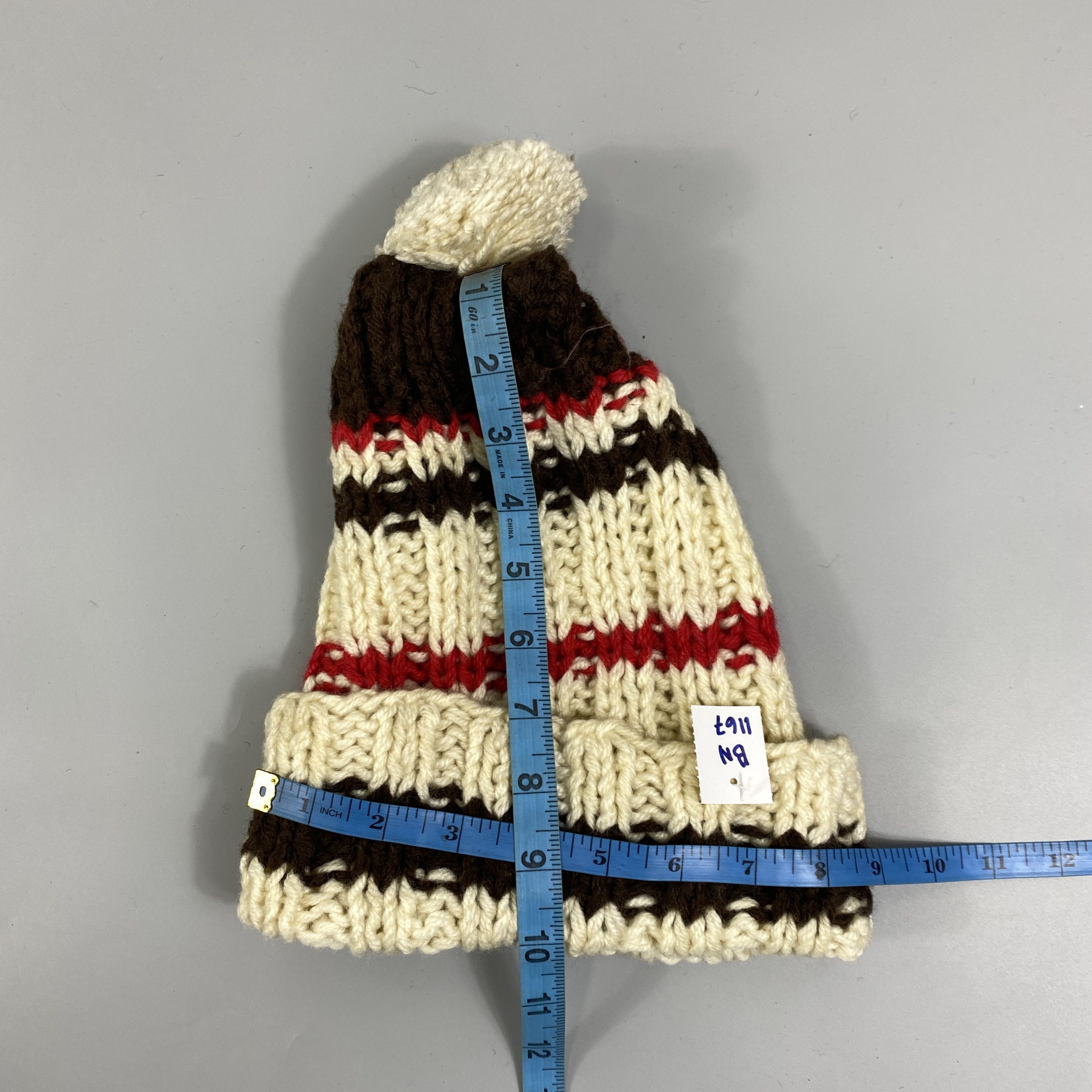 Japanese Brand Knit Stripe Snow Cap Beanie Hat -BN1167 Size ONE SIZE - 5 Thumbnail