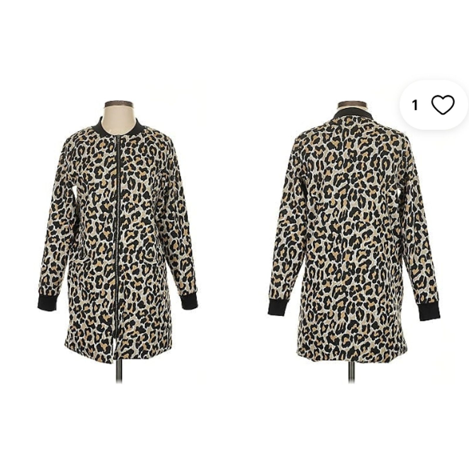 Anthropologie Sanctuary Anthropologie City Topper Zip Leopard Jacket/Coat Size S / US 4 / IT 40 - 2 Thumbnail