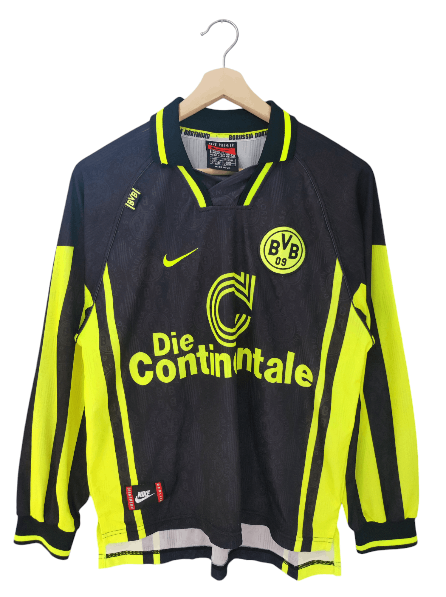 Nike × Vintage Borussia Dortmund Vintage 90s Longsleeve no 5 julio cesar Size US S / EU 44-46 / 1 - 2 Thumbnail