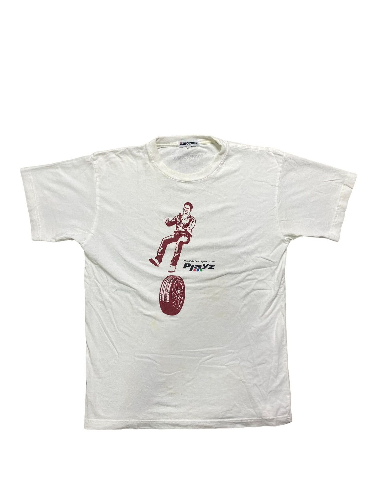 Vintage VINTAGE BRIDGESTONE PLAYZ PLAY DRIVE PLAY LIFE TEE Size US S / EU 44-46 / 1 - 1 Thumbnail