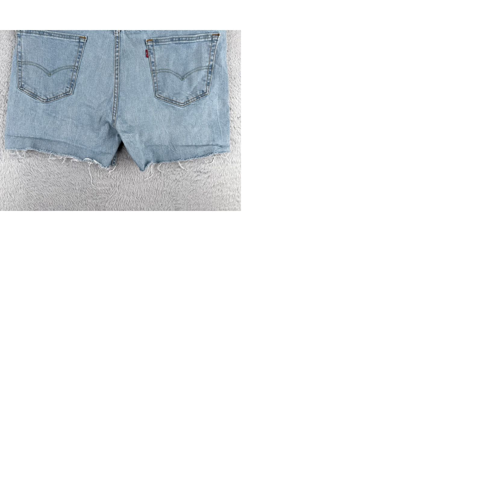 Levi's Levis Shorts Women 40 Light Blue 514 Cut Off Denim Cotton Blend Zip Fly 38x4 Comfortable Pockets 80s Vintage Theme Cross Size 27" / US 4 / IT 40 - 10 Thumbnail