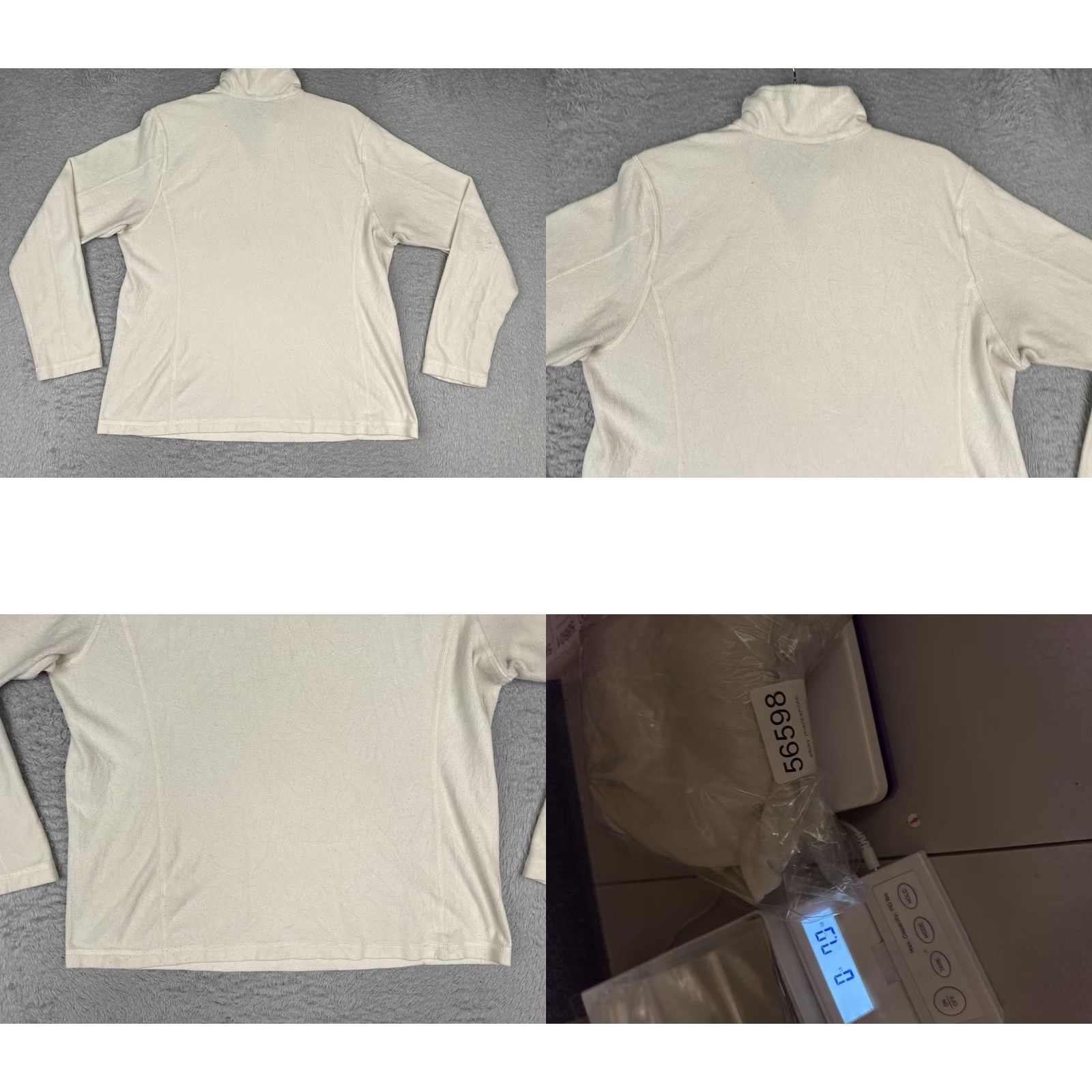Patagonia Patagonia Sweater Womens XL White 1/4 Zip Mock Neck Fleece Pullover Top Size XL / US 12-14 / IT 48-50 - 9 Thumbnail