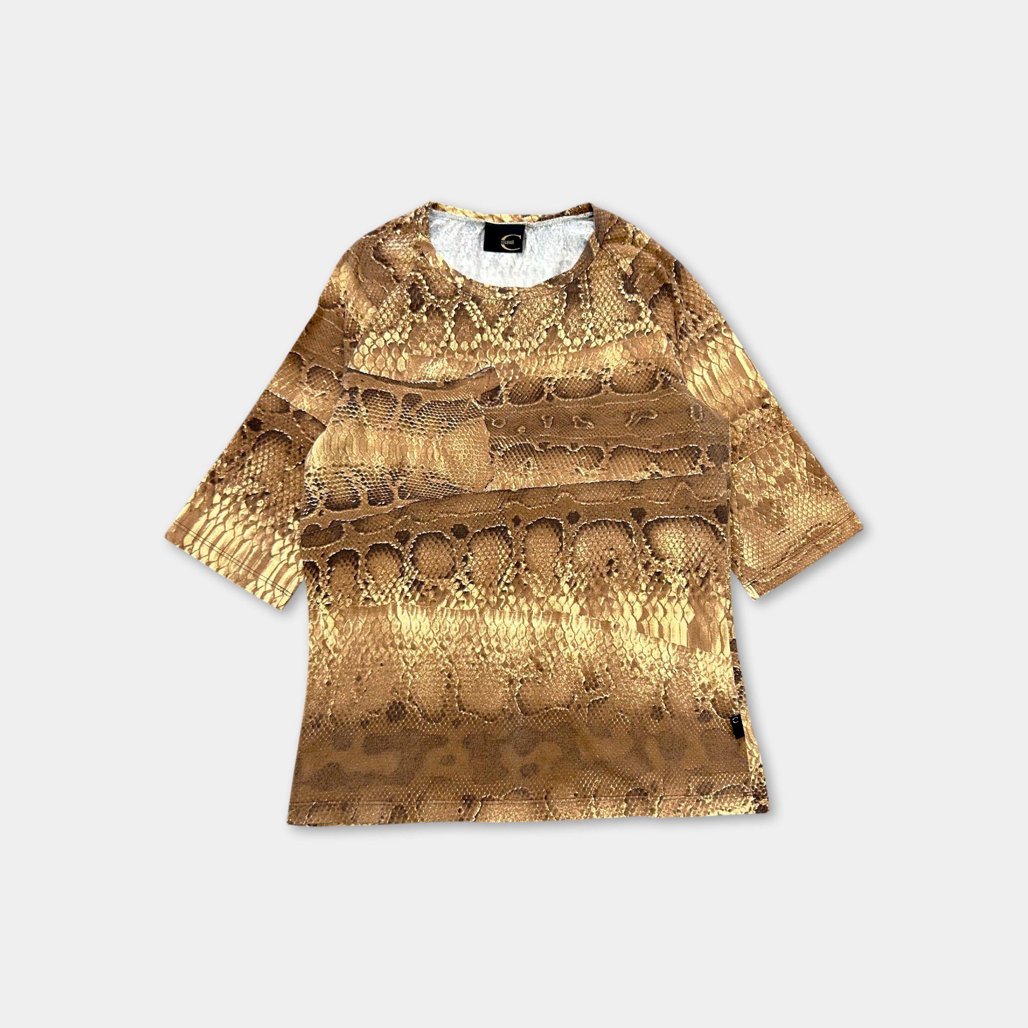 Just Cavalli Just Cavalli Snake Print Three Quarter Sleeve T-Shirt Size XS / US 0-2 / IT 36-38 - 1 Thumbnail