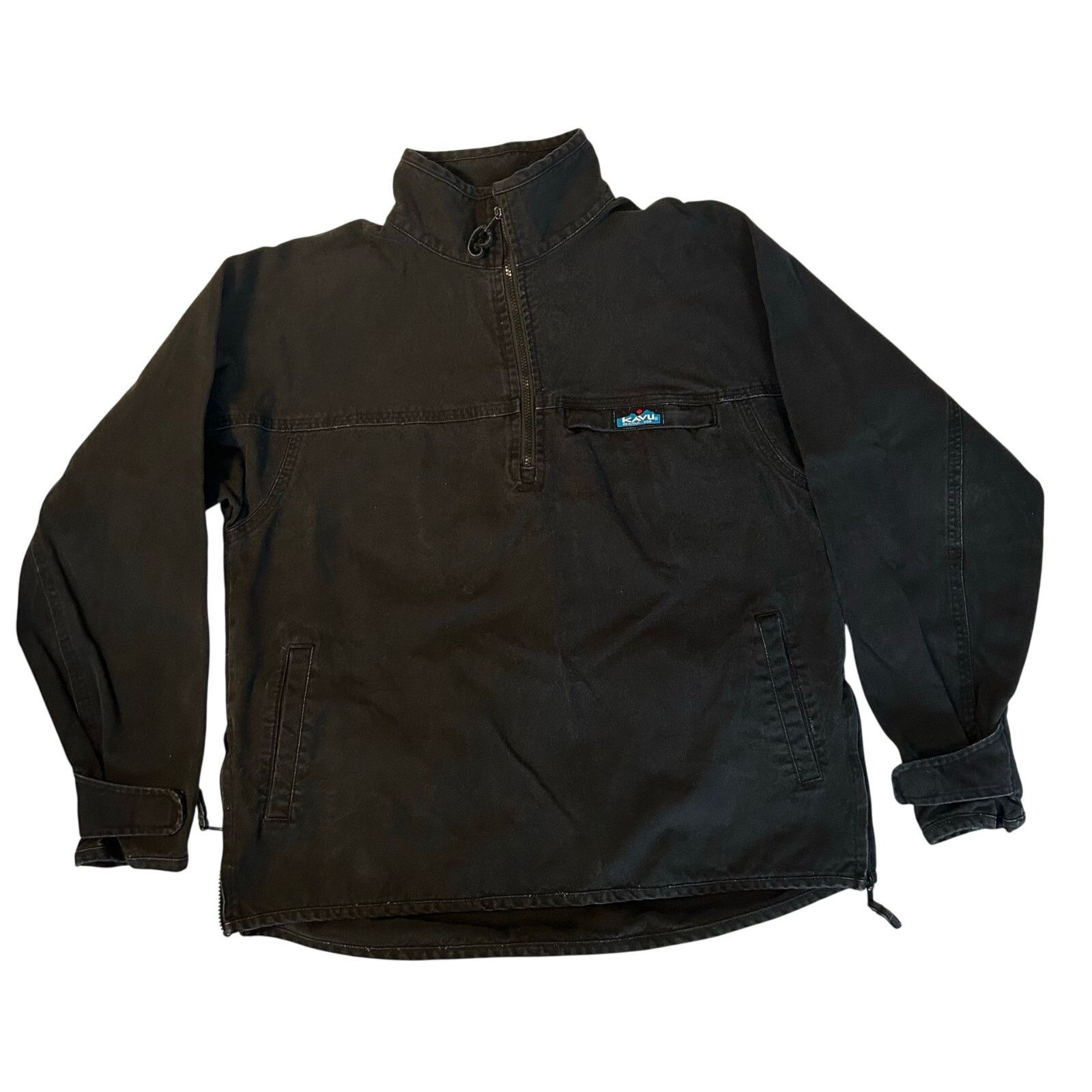 KAVU Vintage KAVU Jacket Black Half-Zip Pullover Size Large Size US L / EU 52-54 / 3 - 1 Thumbnail