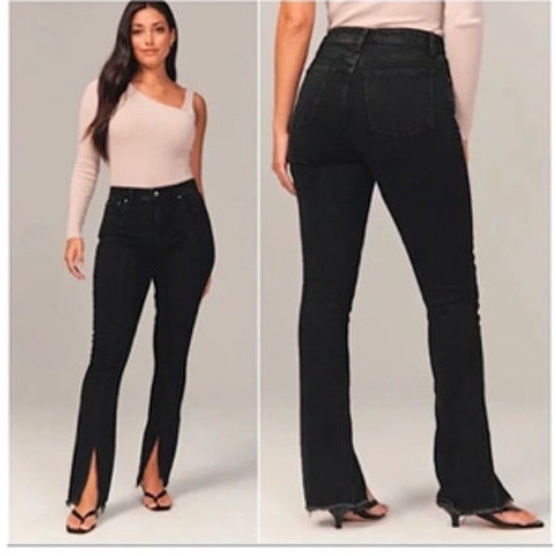 Abercrombie & Fitch Abercrombie & Fitch Skinny High Rise Vent Hem Black 28 or 6L Size 28" / US 6 / IT 42 - 1 Thumbnail