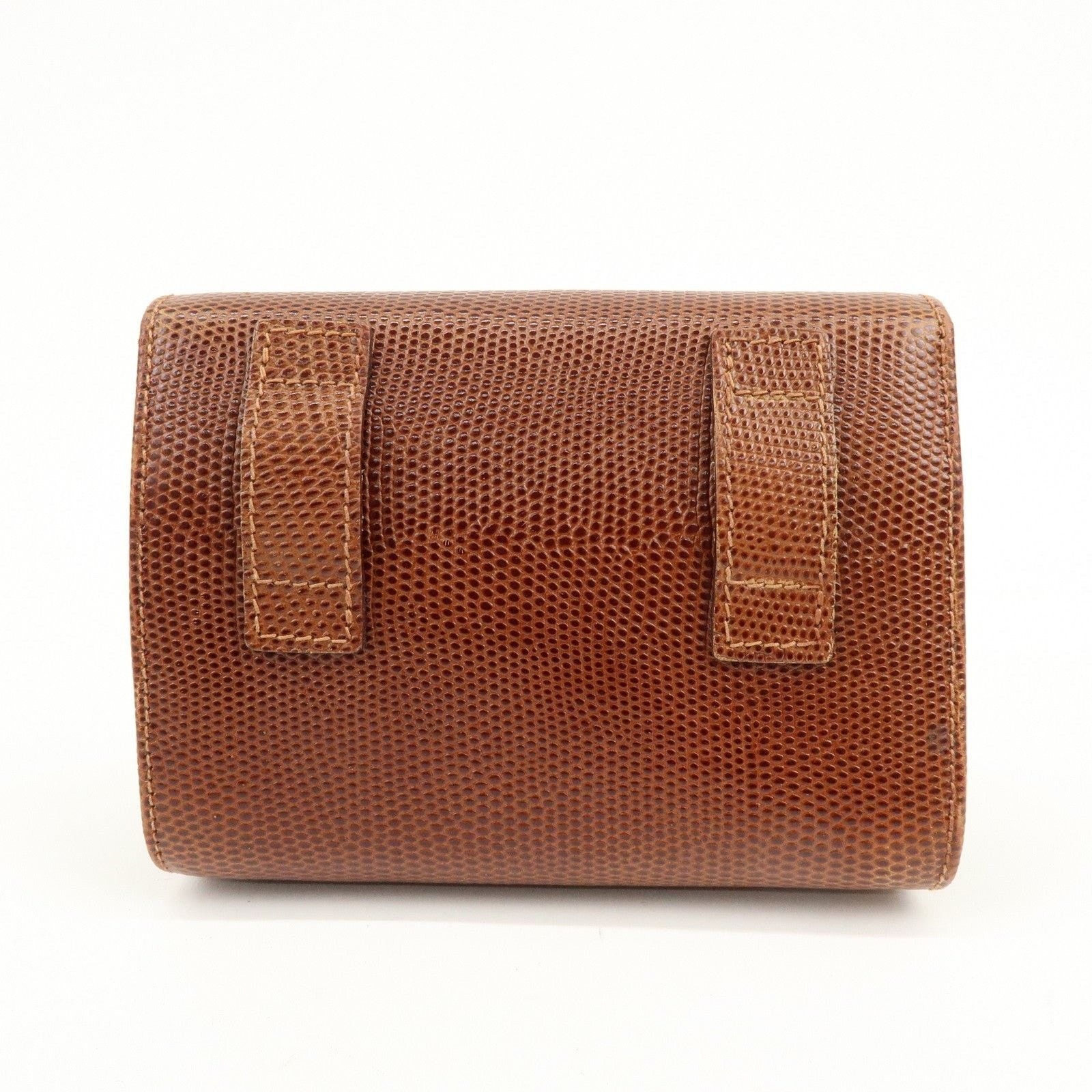 Salvatore Ferragamo Ferragamo Vara Ribbon Embossed Leather Shoulder Bag Brown Size ONE SIZE - 2 Thumbnail