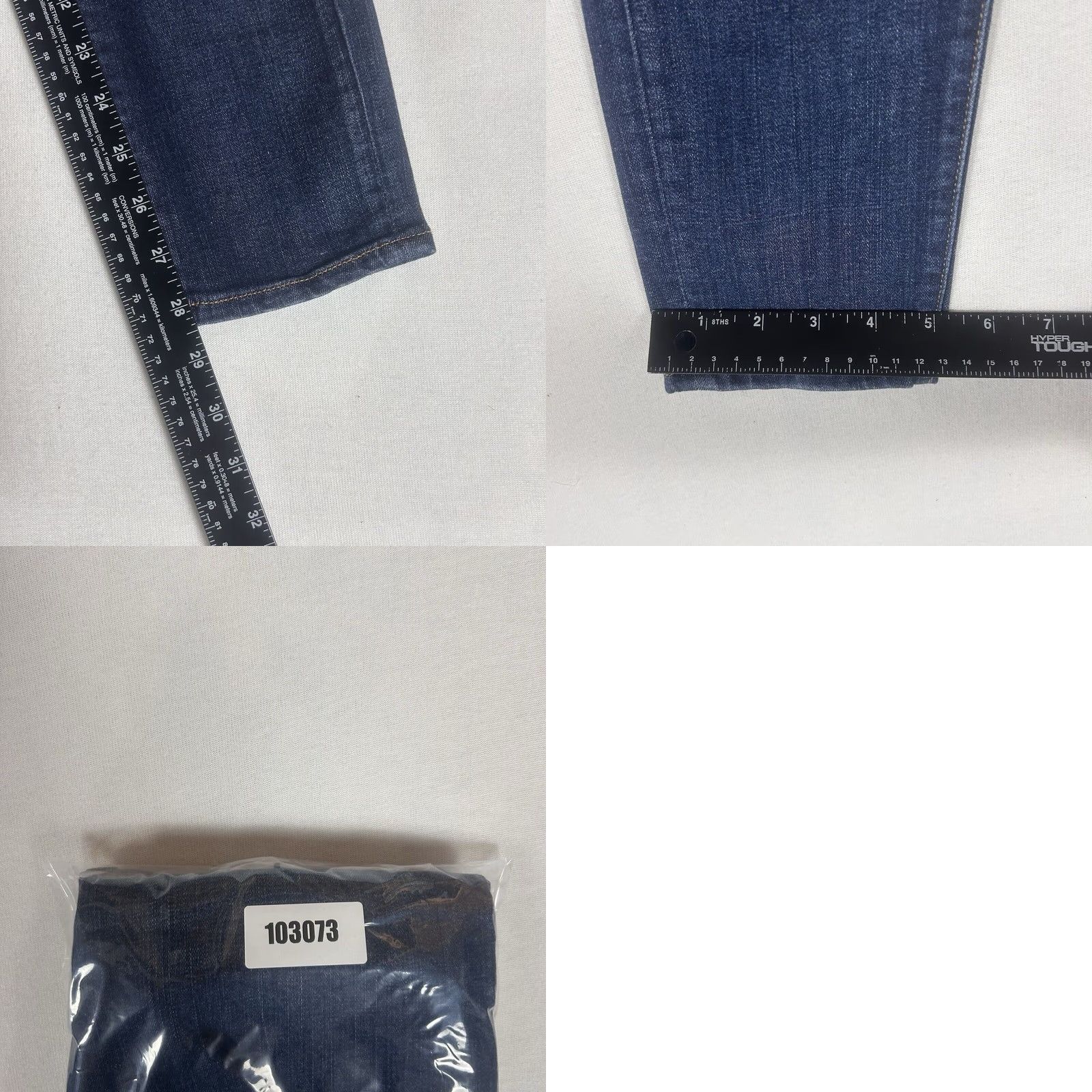 J.Crew J.CREW Womens Skinny Jeans 27 Dark Wash Denim Mid Rise 5-Pocket Pockets Straight Leg City Preppy 90s Jeans Mens Women Girls Size 27" / US 4 / IT 40 - 8 Thumbnail