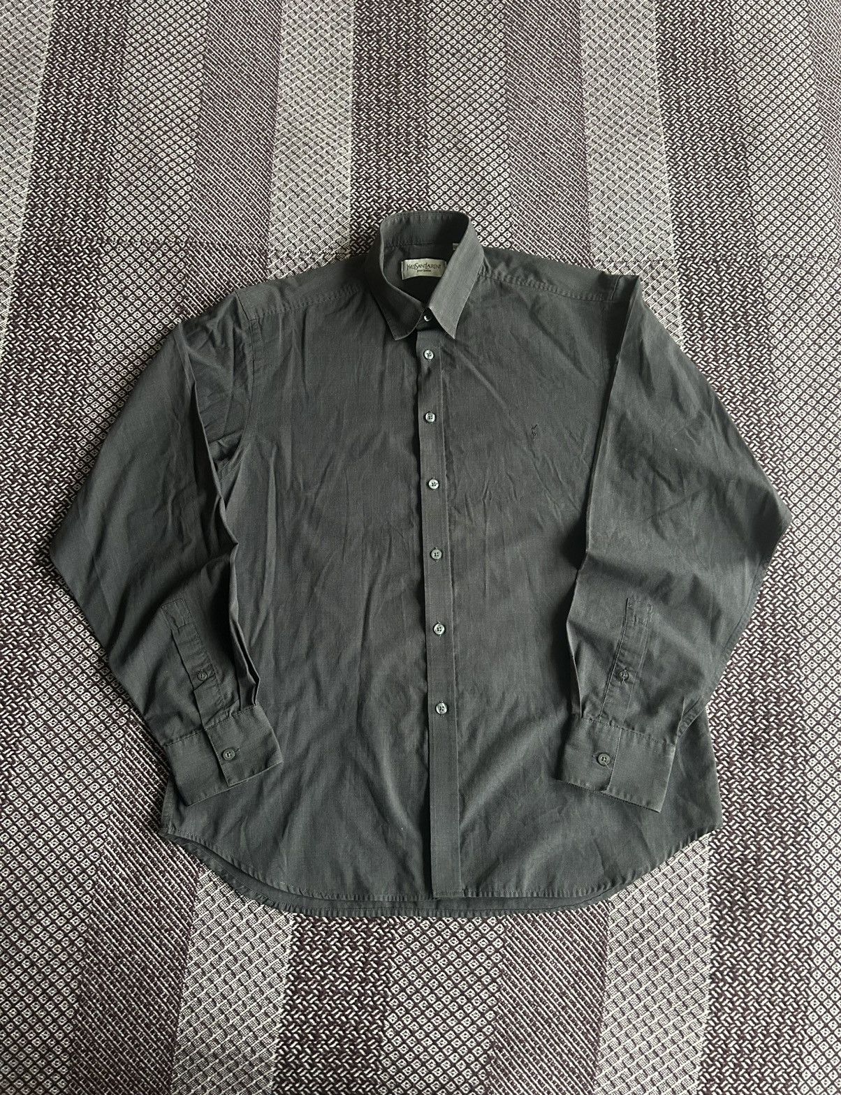 Yves Saint Laurent Vintage Yves Saint Laurent Luxury Mens Shirt Solid Style L Size US L / EU 52-54 / 3 - 1 Thumbnail