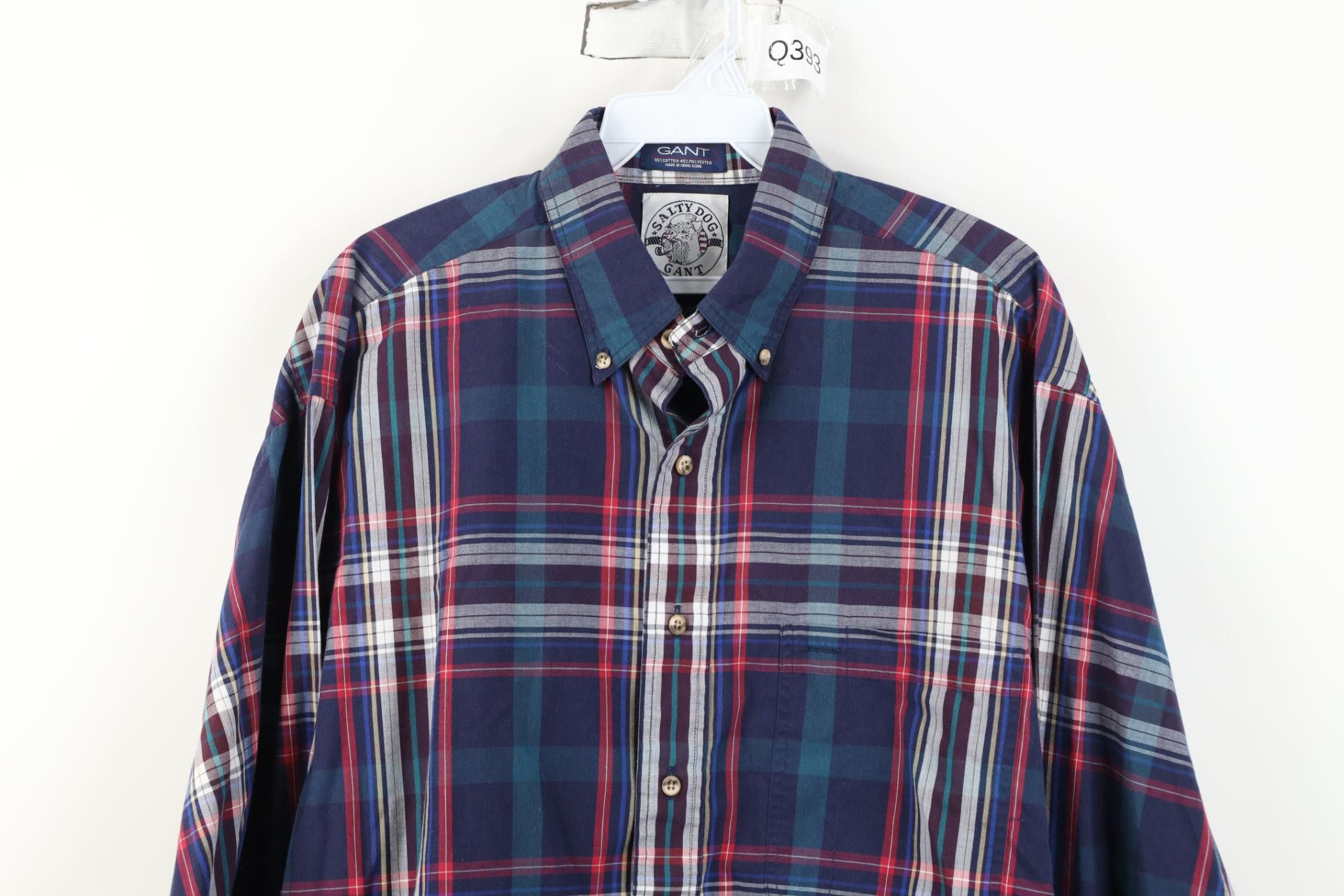 Vintage Vintage 90s Streetwear Madras Collared Button Down Shirt Size US M / EU 48-50 / 2 - 2 Thumbnail