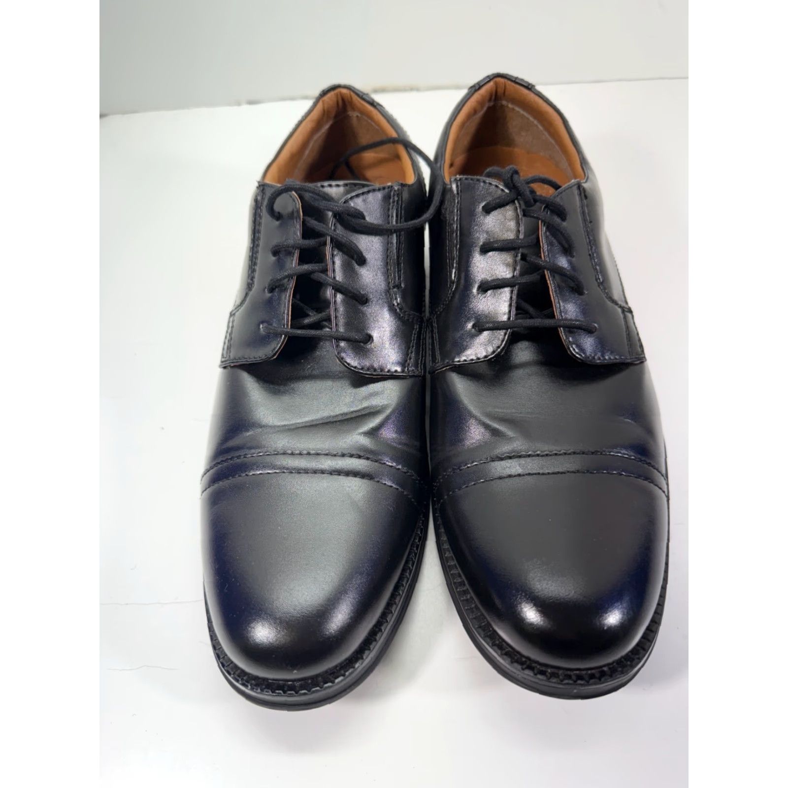 Dockers Dockers Mens Dress Shoes Oxford Cap Toe Lace Up Black 11M Br ogue Stylish Classic Modern Size ONE SIZE - 4 Thumbnail
