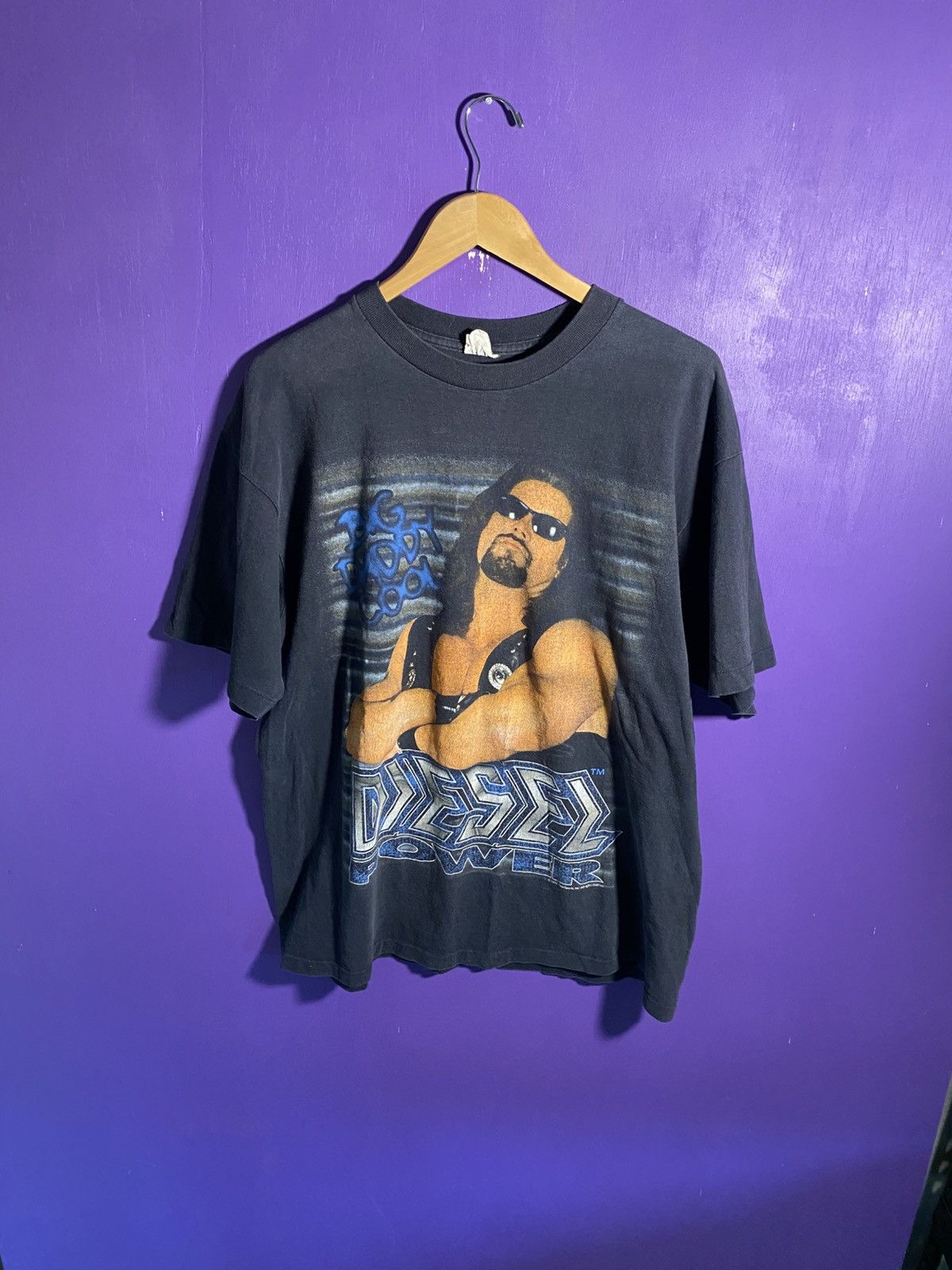 WWF Vintage 1995 WWF Big daddy cool Diesel power faded t-shirt Size US XL / EU 56 / 4 - 1 Thumbnail