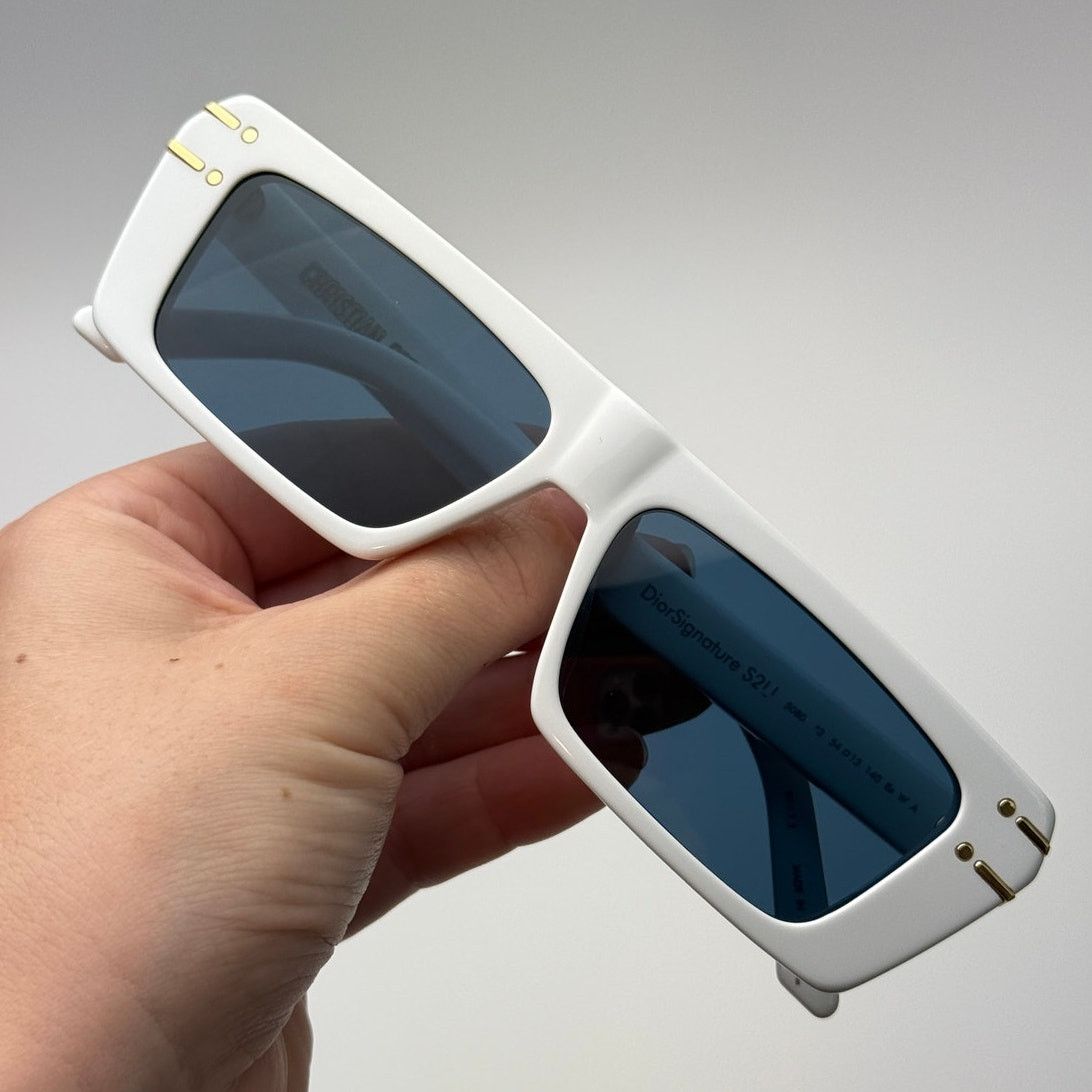 Celine NEW Dior Sunglasses DiorSignature S2U 50B0 White/Blue Women Size ONE SIZE - 10 Thumbnail