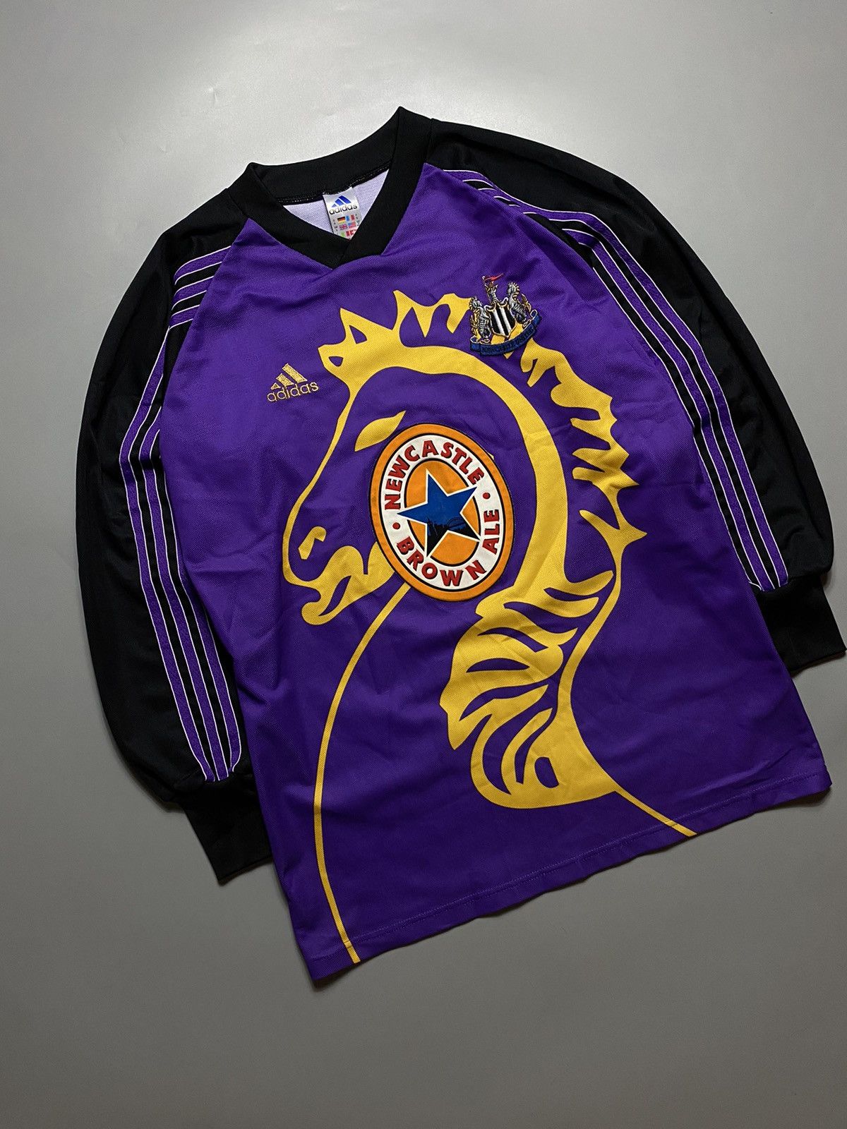 image of Adidas X Newcastle Gk Vintage Jersey 1998 in Violet, Men's (Size Small)