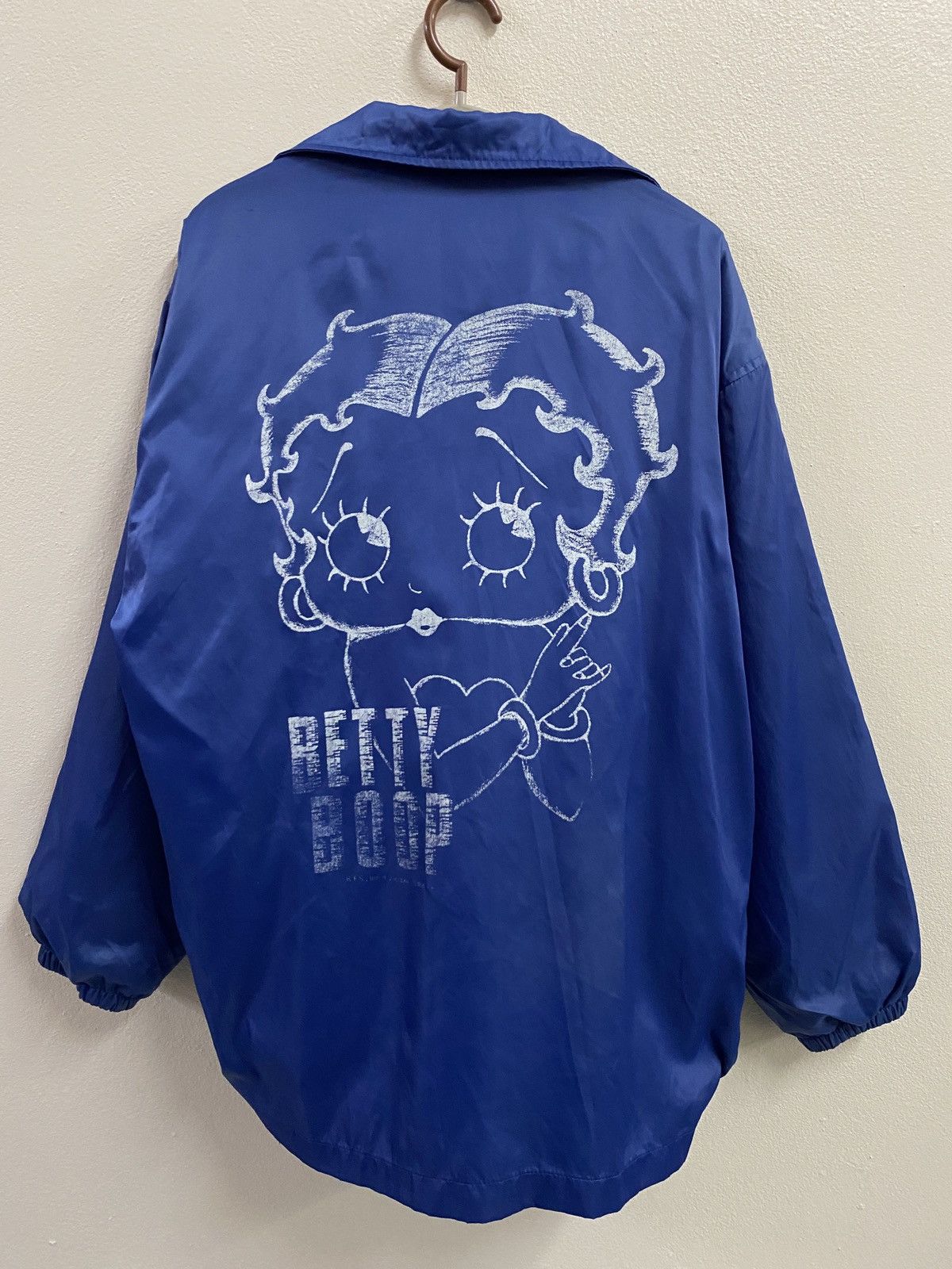 Vintage Vtg Betty Boop Light Jacket Blue Size US XL / EU 56 / 4 - 1 Thumbnail