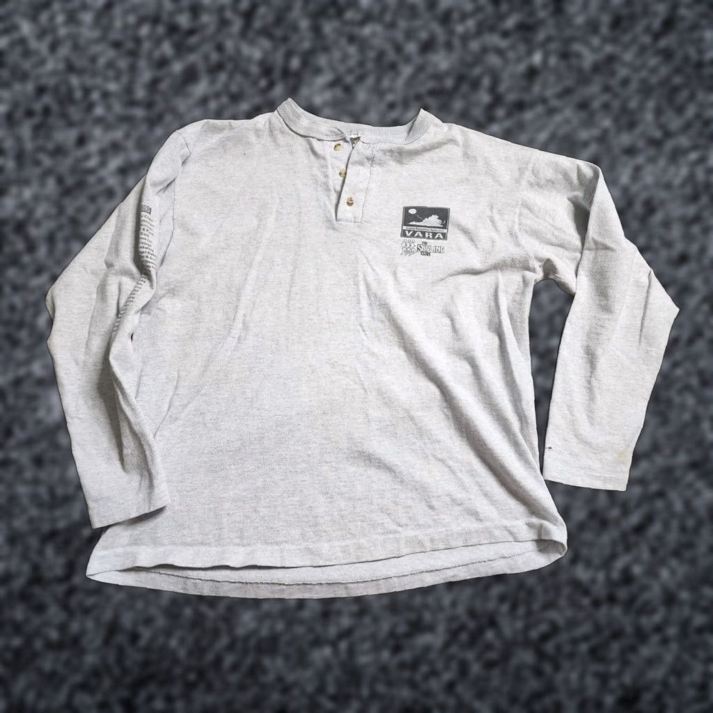 Vintage VINTAGE The Cotton Exchange Shirt Mens L Gray 1990s Henley T-Shirt 90s Tennis Racquetball Preppy Size US L / EU 52-54 / 3 - 1 Thumbnail