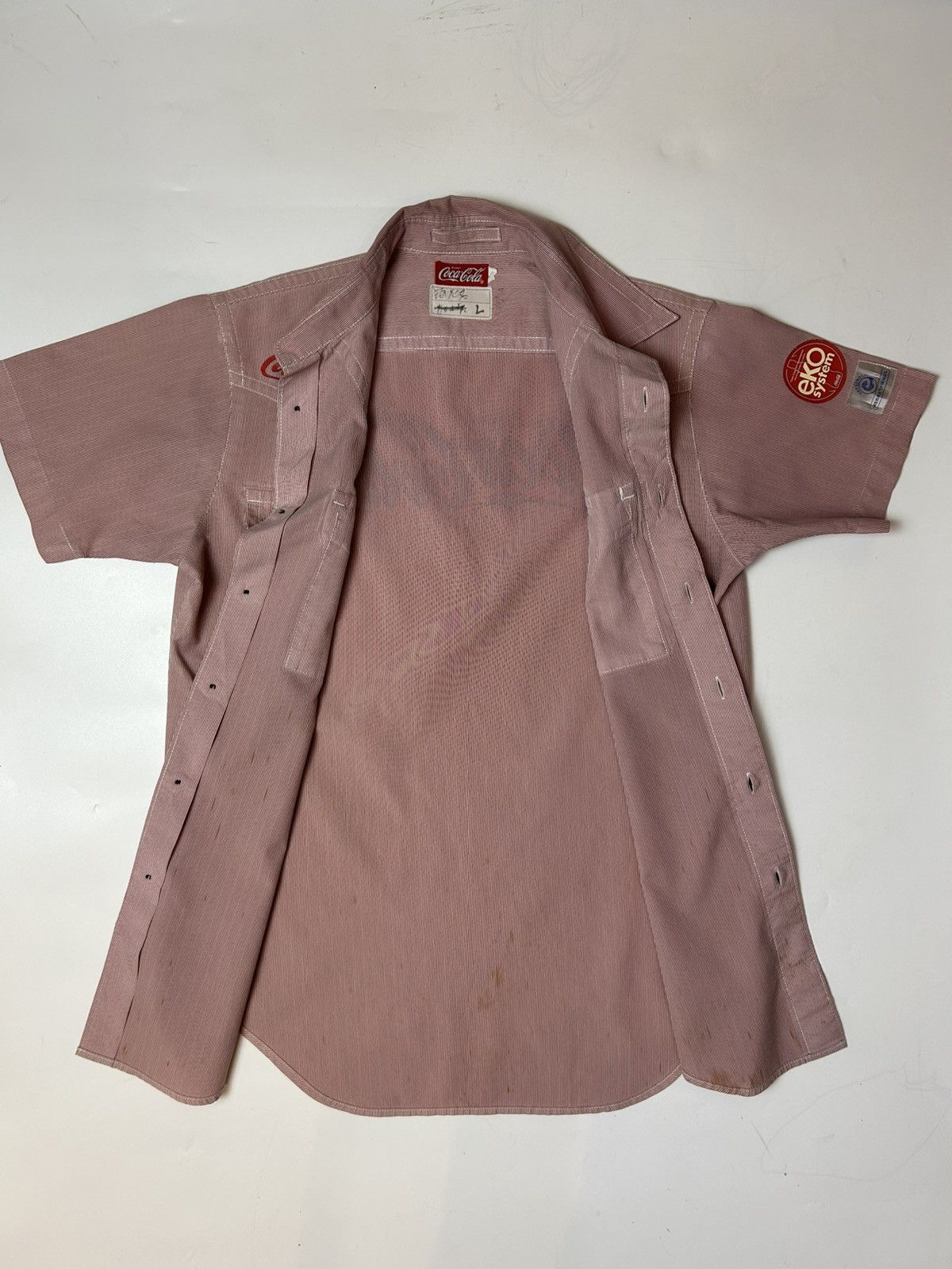 Coca Cola × Japanese Brand × Vintage VINTAGE COCA COLA WORK WEAR SHIRT Size US L / EU 52-54 / 3 - 2 Thumbnail