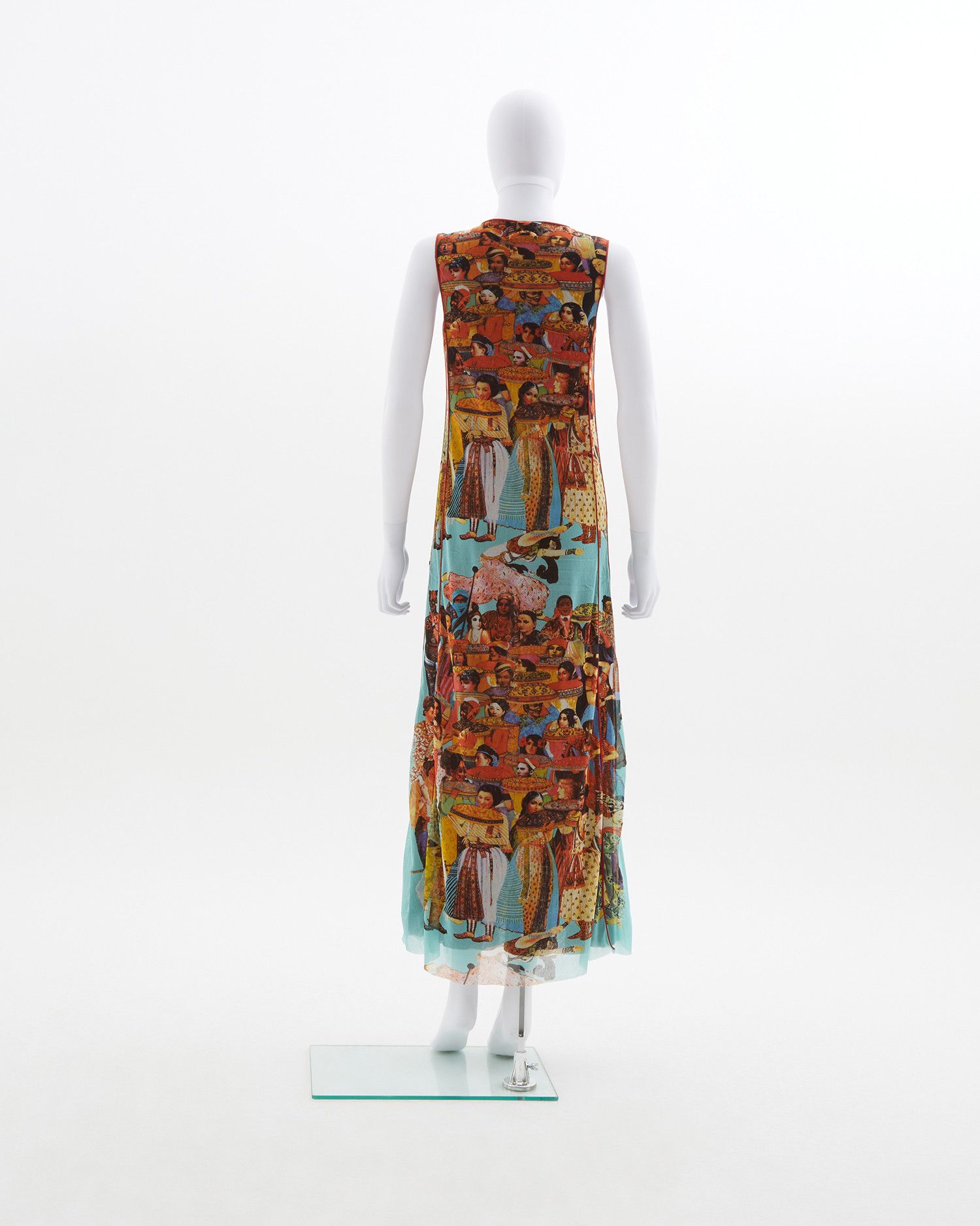 Jean Paul Gaultier Jean Paul Gaultier 90's Asian print mesh maxi dress Size S / US 4 / IT 40 - 3 Thumbnail