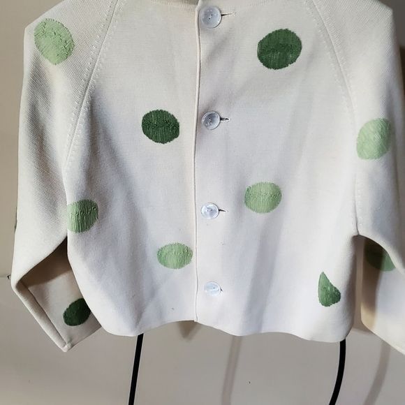 Vintage Cisa Vintage 100% pure Wool Made in Italy Polka Dot Long Sle Size XL / US 12-14 / IT 48-50 - 2 Thumbnail