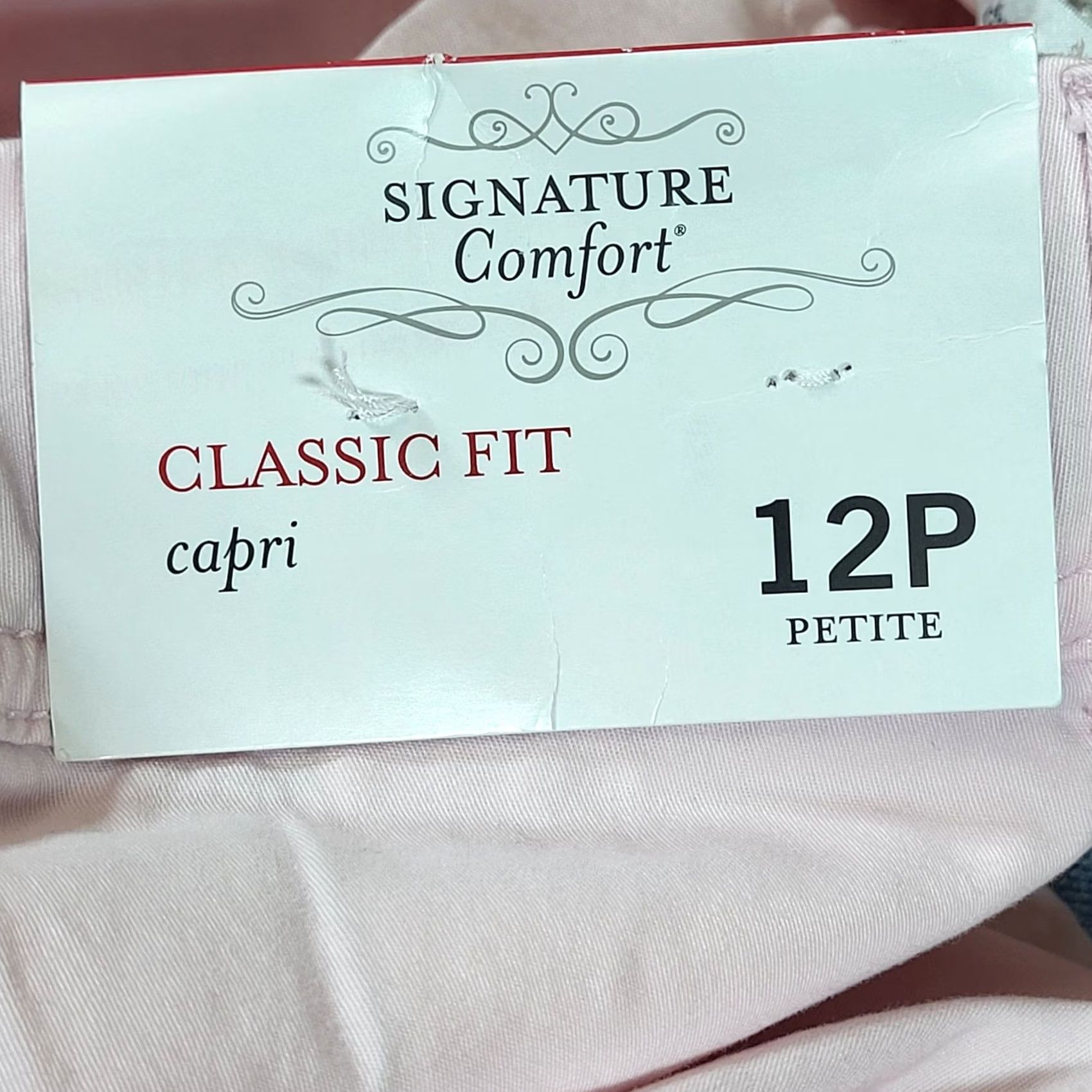 Vintage Christopher Banks Capri Pants Pink 12P Petite Flat Front Cotton Spandex Signature Comfort Women Pants Capri 12P Pink Mens? Size 34" / US 12 / IT 48 - 4 Thumbnail