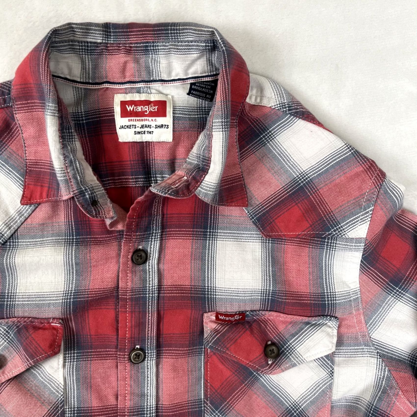 Wrangler VINTAGE Wrangler Long Sleeve Button Up Shirt Size S Red Plaid Cowboy Western Shirt Mens Regular Buttons Pocket Cotton Wrangler Wrancher Western Theme Size US S / EU 44-46 / 1 - 2 Thumbnail