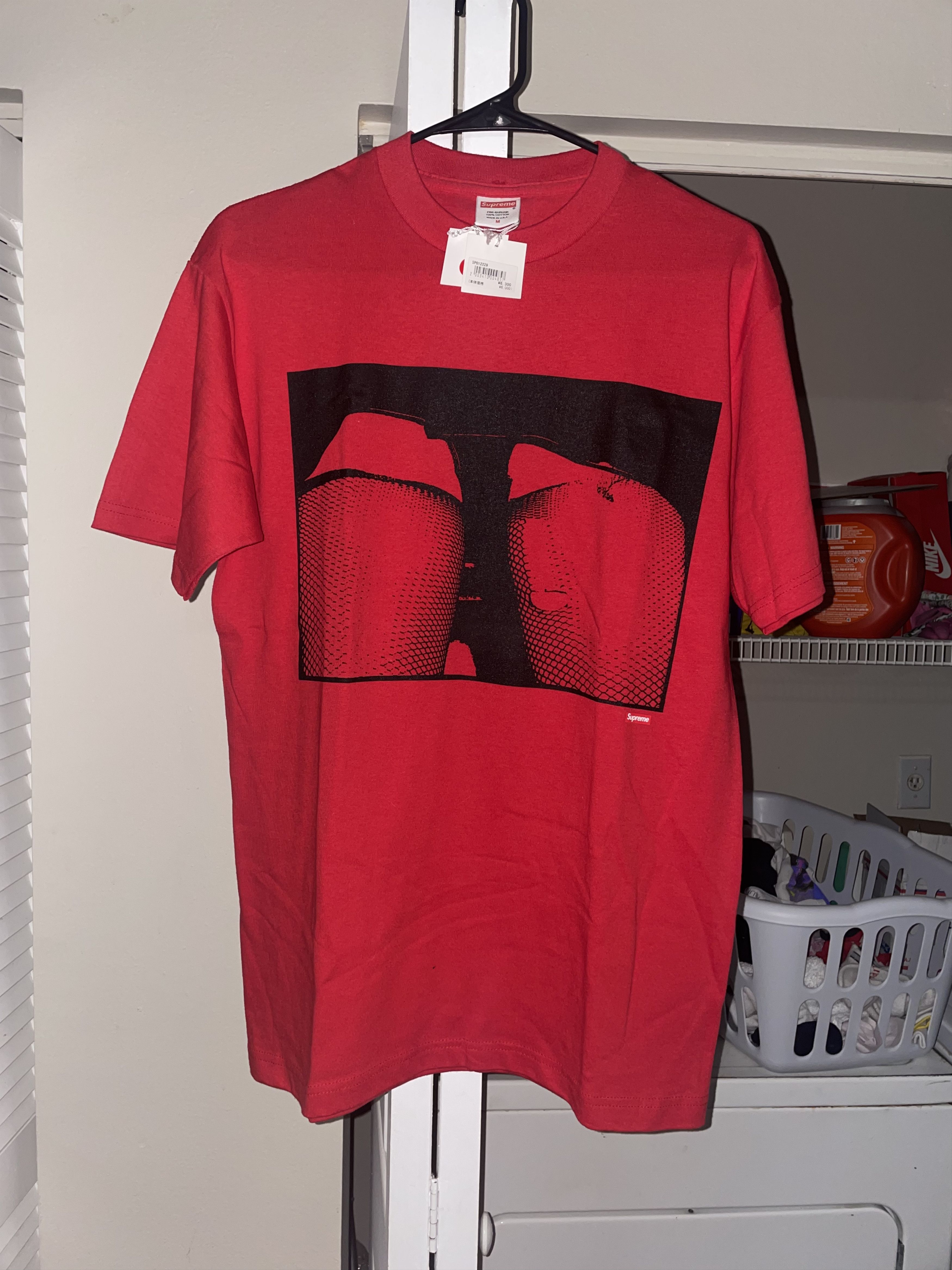 image of Supreme 'up Skirt' Tee Size Medium 2009 NWT Box Logo in Red, Men's