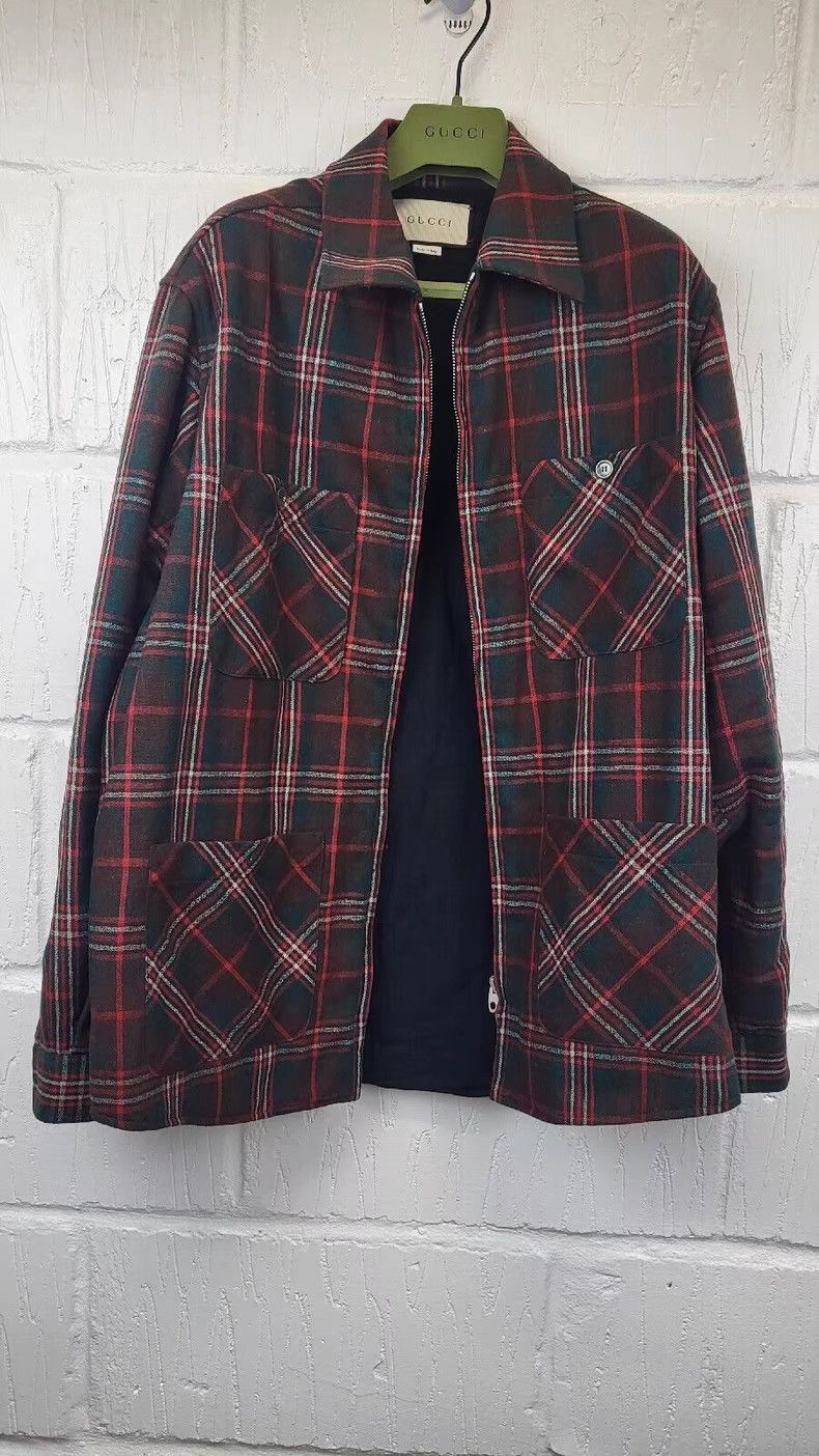 Gucci Gucci Wool Plaid Jacket Size US L / EU 52-54 / 3 - 1 Thumbnail