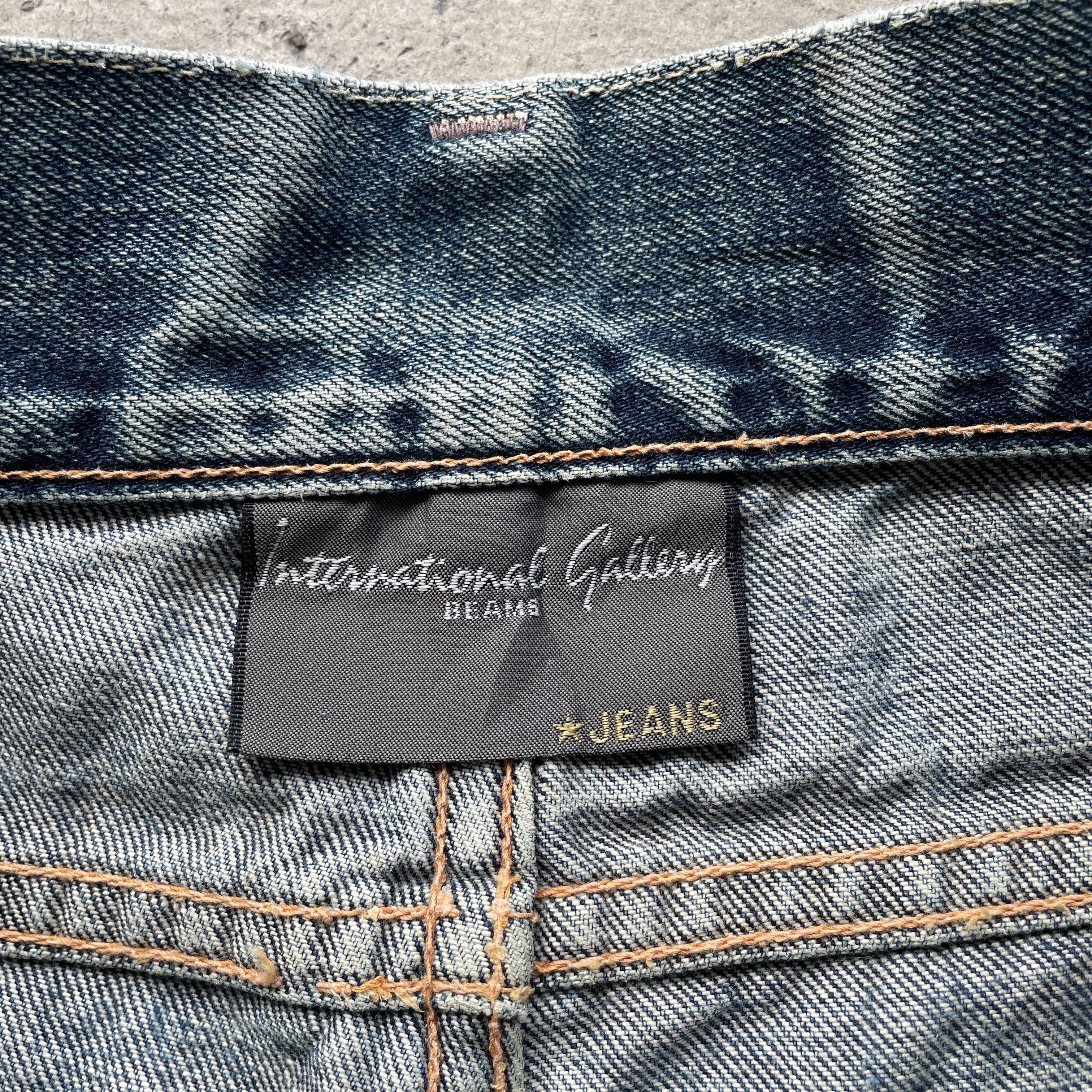 Japanese Brand × Jean Vintage Distressed Beams Japan Jeans Faded Denim Pants Size US 32 / EU 48 - 8 Thumbnail
