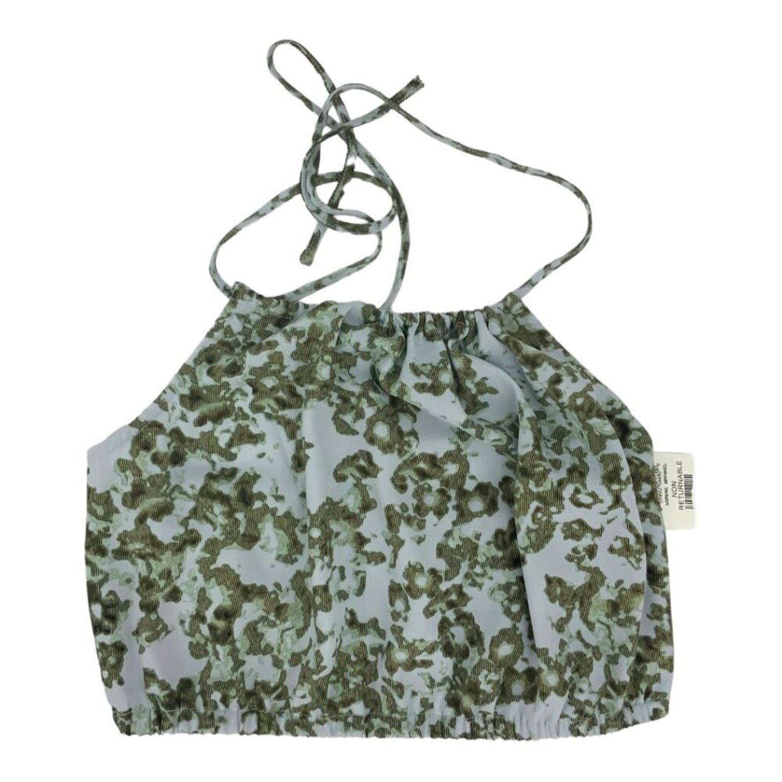 Other Open Edit Halter Neck Crop Top Floral Medium NWOT $39 MSRP Size M / US 6-8 / IT 42-44 - 3 Thumbnail