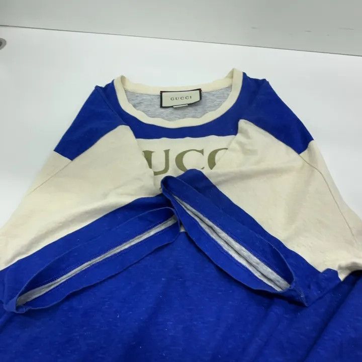 Gucci Gucci Gucci SS20 Blue and White Striped T-shirt -2506 Size US M / EU 48-50 / 2 - 8 Thumbnail