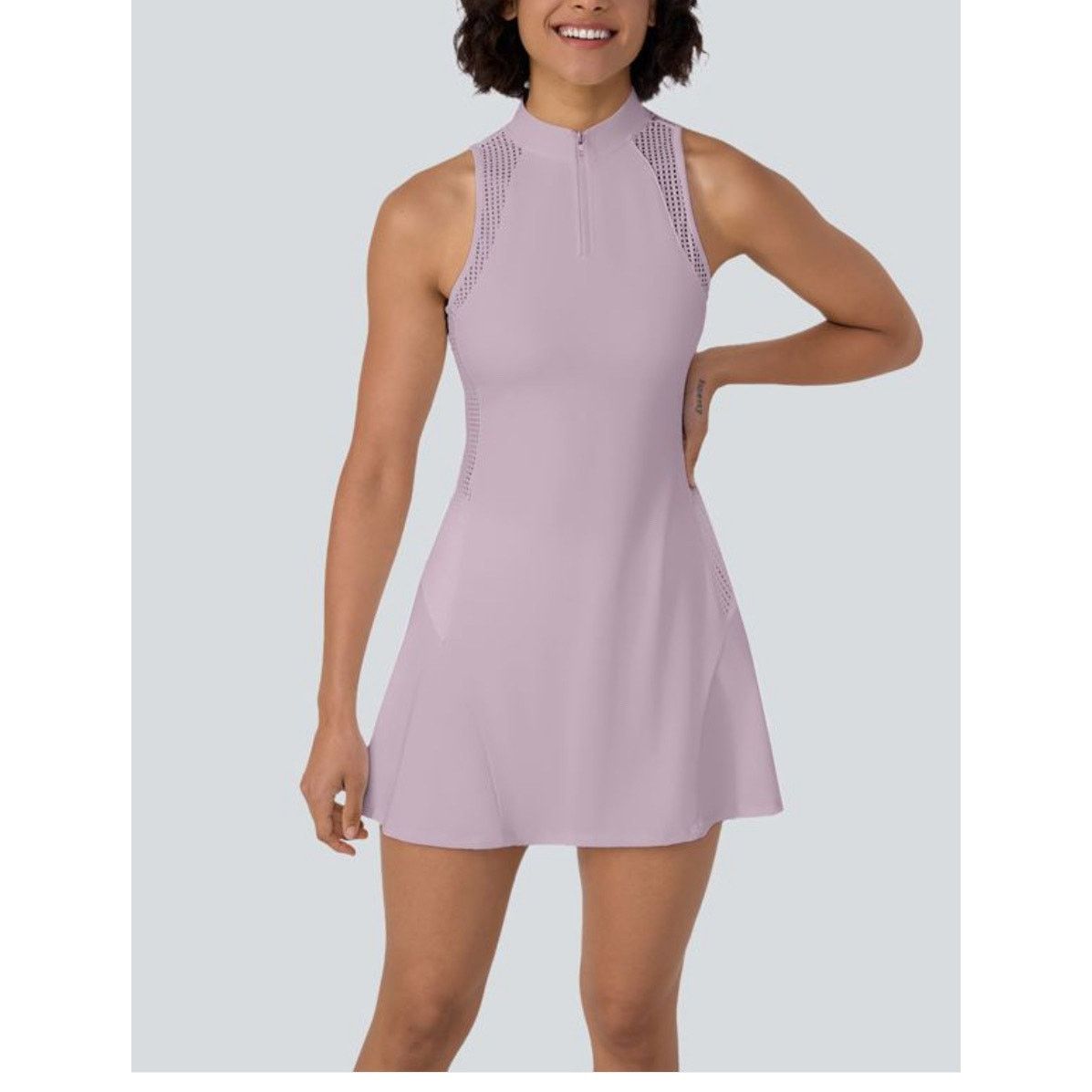 Other Halara Half Zip Mesh Side Pocket Mini Tennis Active Dress Size L / US 10 / IT 46 - 6 Thumbnail