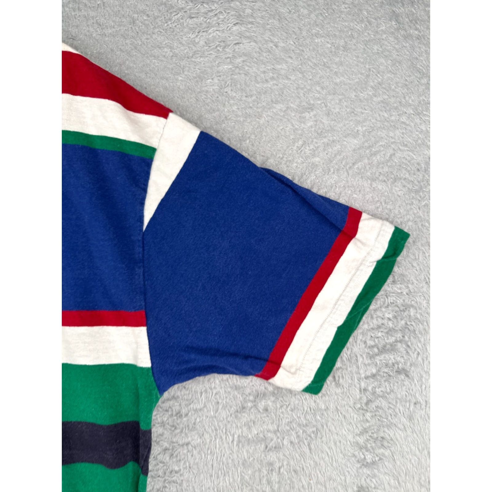 Chaps VINTAGE Chaps Ralph Lauren Shirt Men XL Blue Red Stripe Crew Neck 100% Cotton T-Shirt Logo All Seasons Size US XL / EU 56 / 4 - 2 Thumbnail
