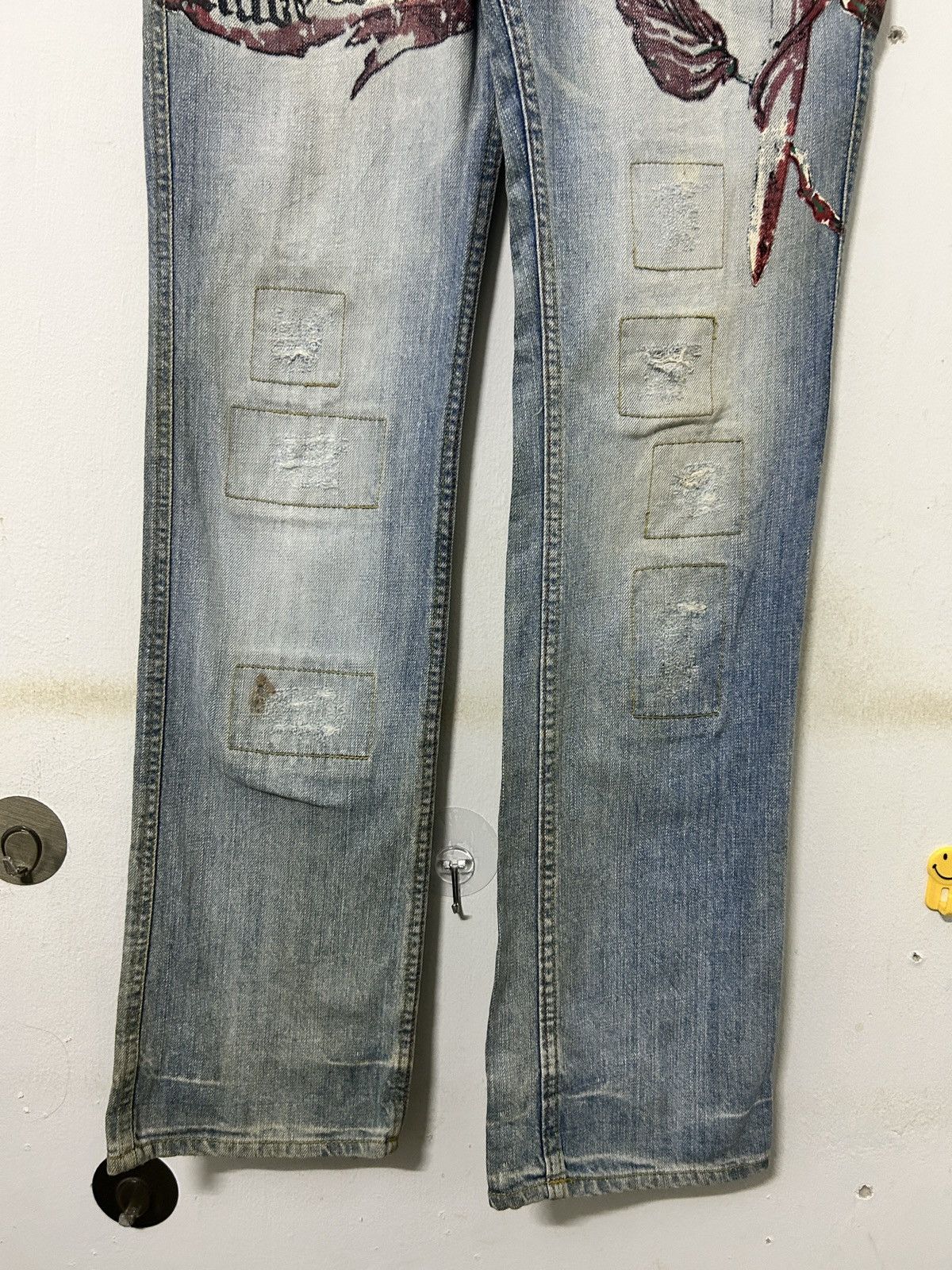 Japanese Brand × Matsuda × Nicole Club Vintage Nicole Club For Men Distressed Rose Style Jeans Size US 31 - 3 Thumbnail