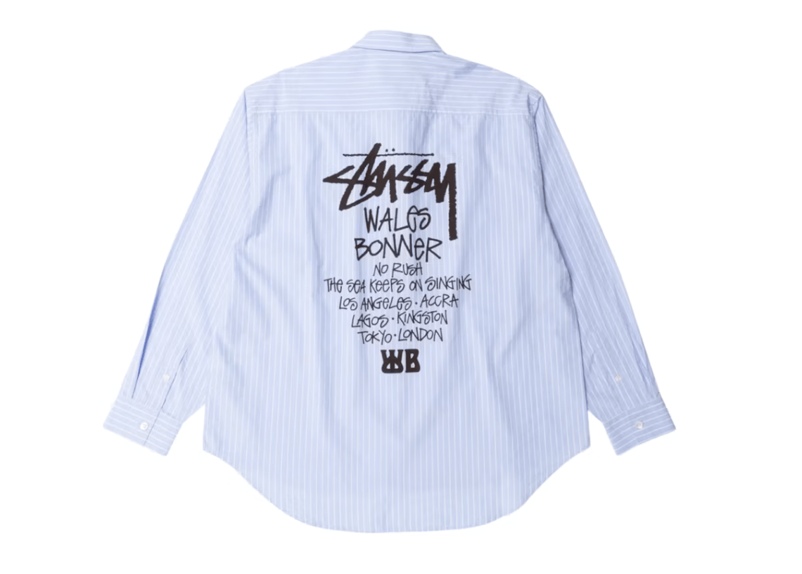 トップス Stussy WALES BONNER POPLIN SHIRT S Stussy x Wales Bonner Poplin Shirt - Sz S