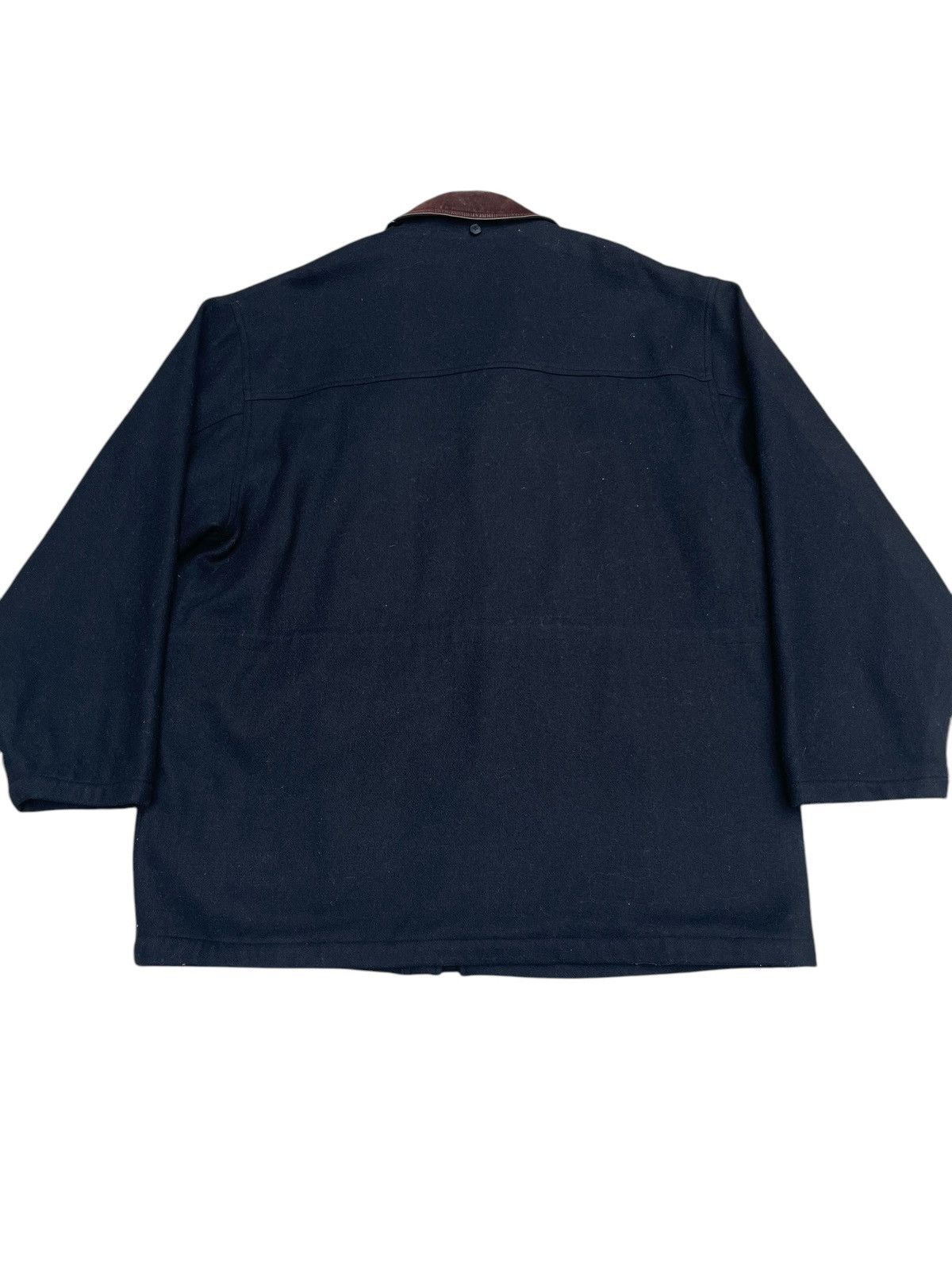 Japanese Brand × Other × Vintage Vintage Bonmarlen Wool Hunting Jacket Leather collar Size US XL / EU 56 / 4 - 2 Thumbnail
