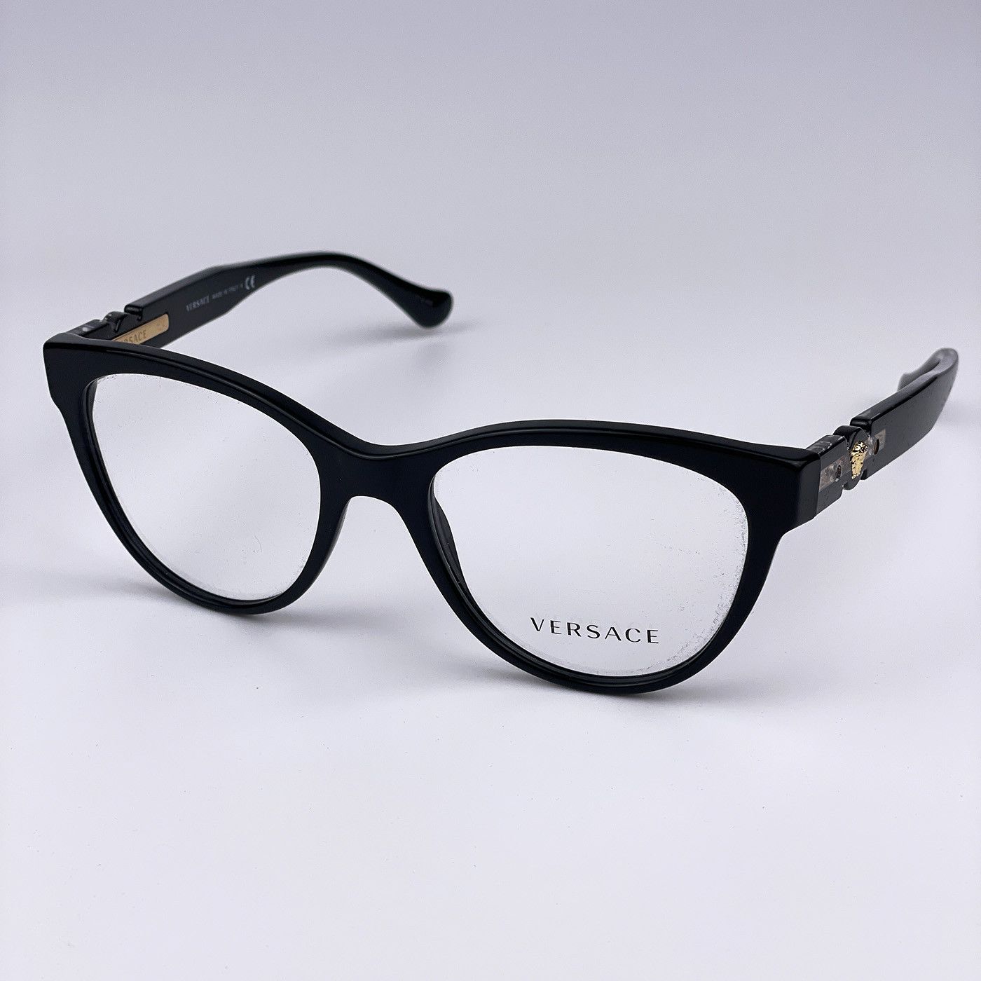 SALE! NEW Versace VE3282 GB1 Black Cat Eye Women Eyeglasses Cat Eye Versace Designer Prescription Glasses Versace VE3282 main image 2