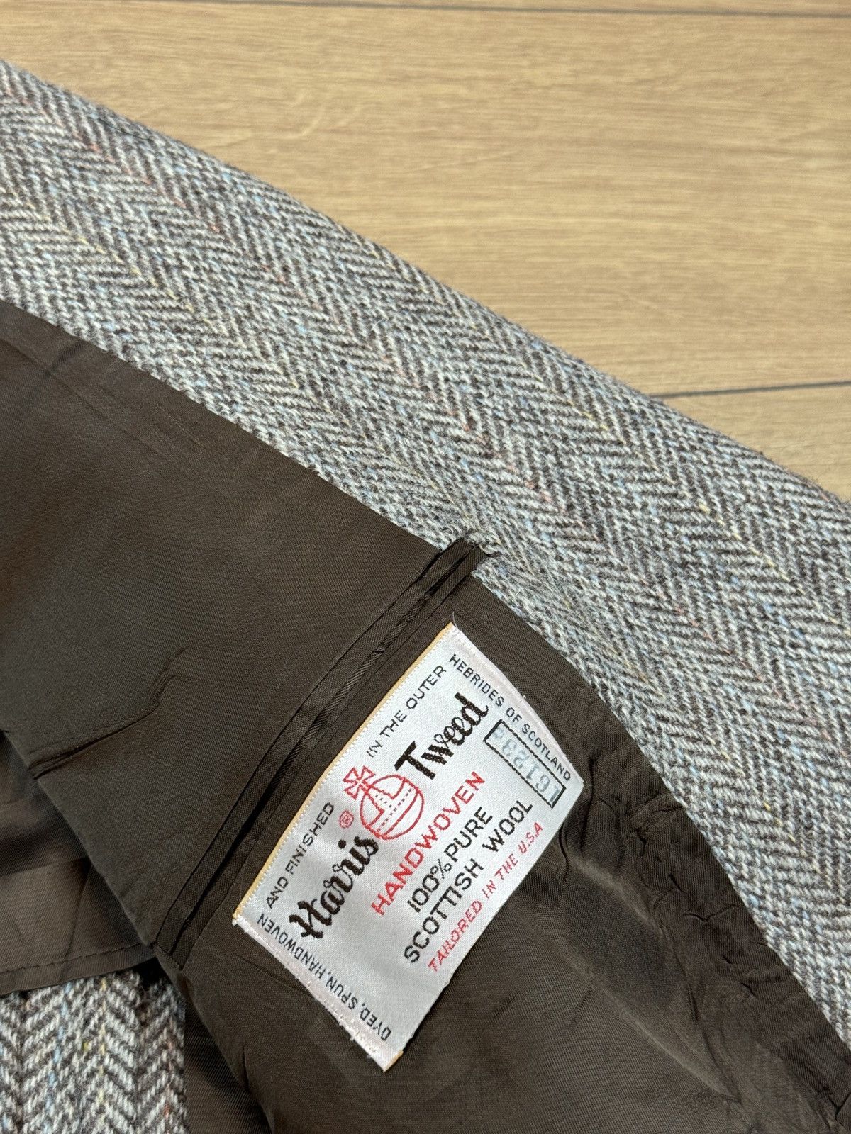 Harris Tweed Vintage wool blazer Harris Tweed original luxury item Size 48R - 3 Thumbnail