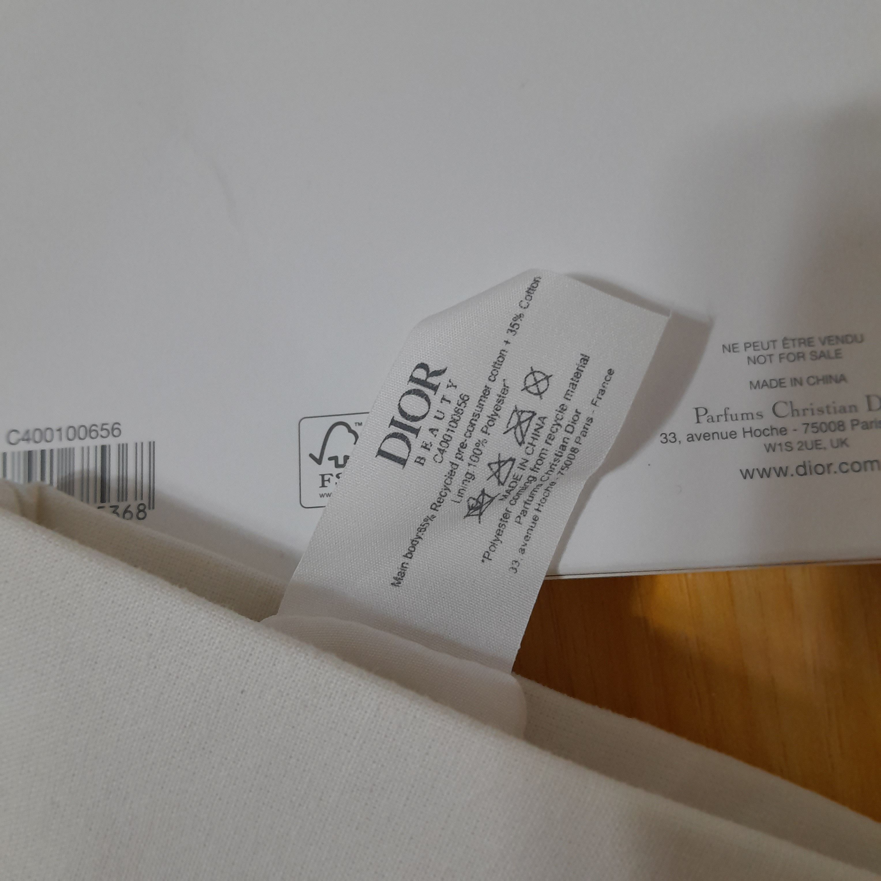 Dior Dior White Canvas Make-Up Bag with added Sling Size ONE SIZE - 3 Thumbnail