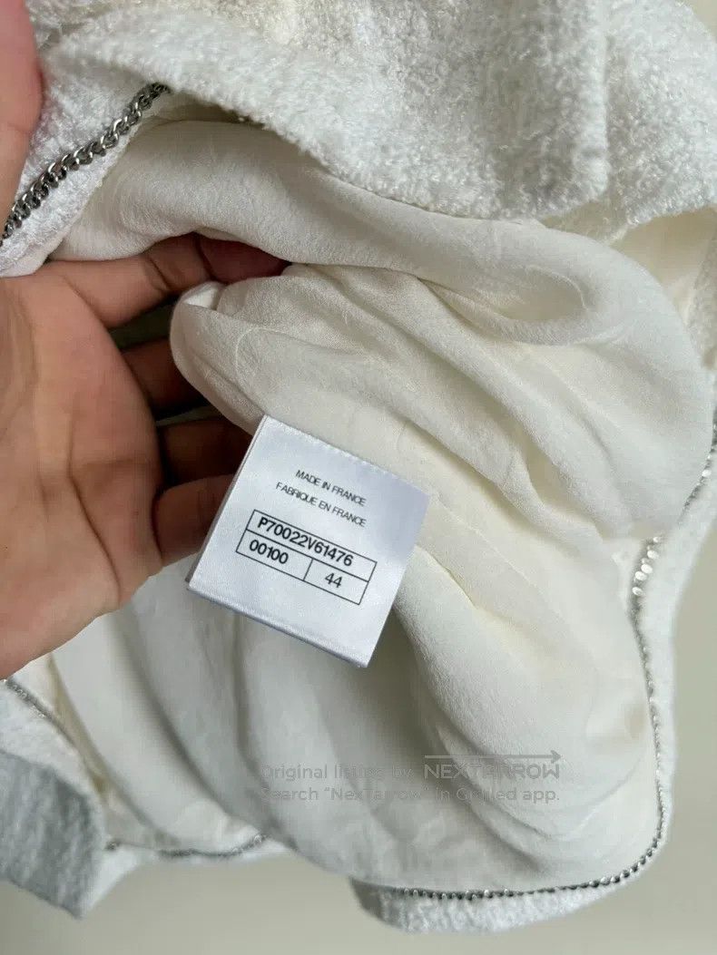 Chanel Chanel White streamer four pockets jacket Size M / US 6-8 / IT 42-44 - 3 Thumbnail