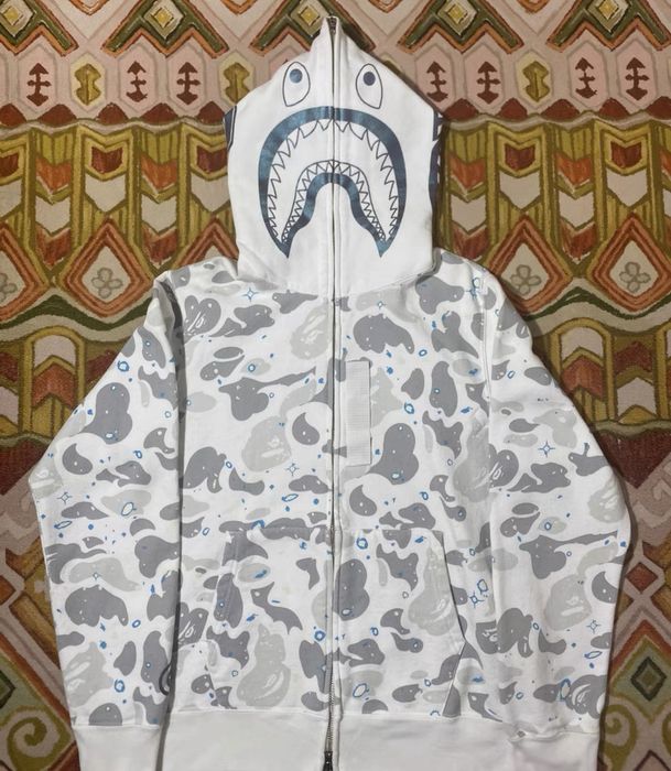 Bape shark hot sale hoodie grailed