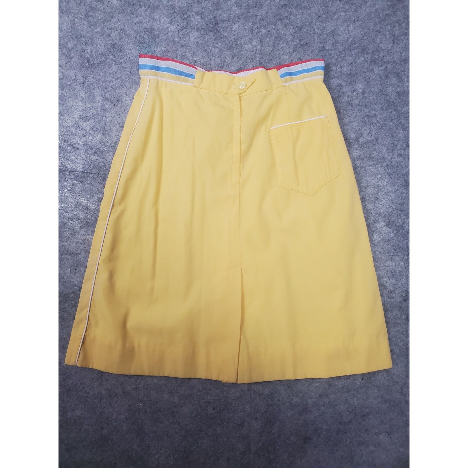 Other Womens VTG 70s Di Fini Originals Yellow 12 Midi Length Skirt Size 34" / US 12 / IT 48 - 2 Thumbnail