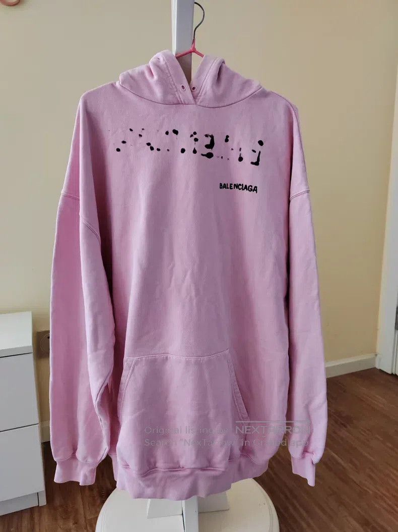 Balenciaga Balenciaga Pink Hooded Sweatshirt Size US M / EU 48-50 / 2 - 1 Thumbnail