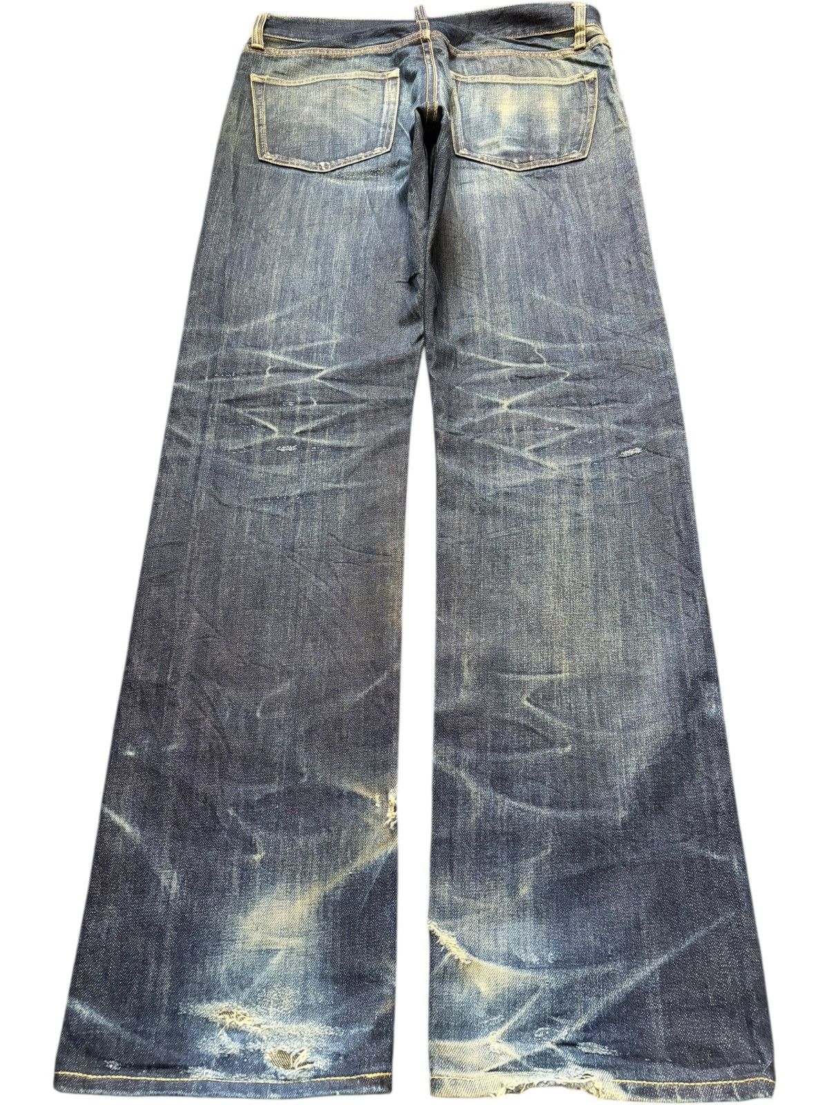 Uniqlo Vintage Japanese Uniqlo Mud Wash Distress Loose Jeans Size US 31 - 2 Thumbnail