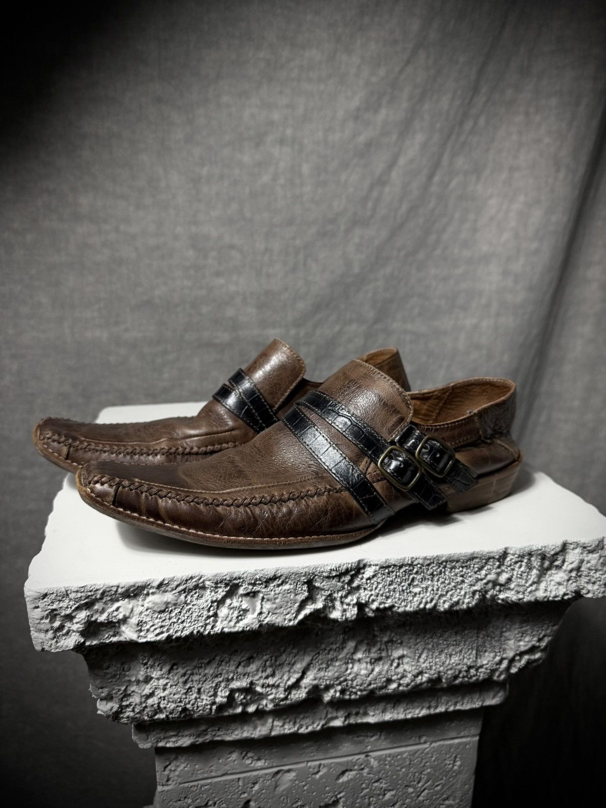 Japanese Brand Whoop de doo Double Strap Leather Shoes Size US 8 / EU 41 - 1 Thumbnail